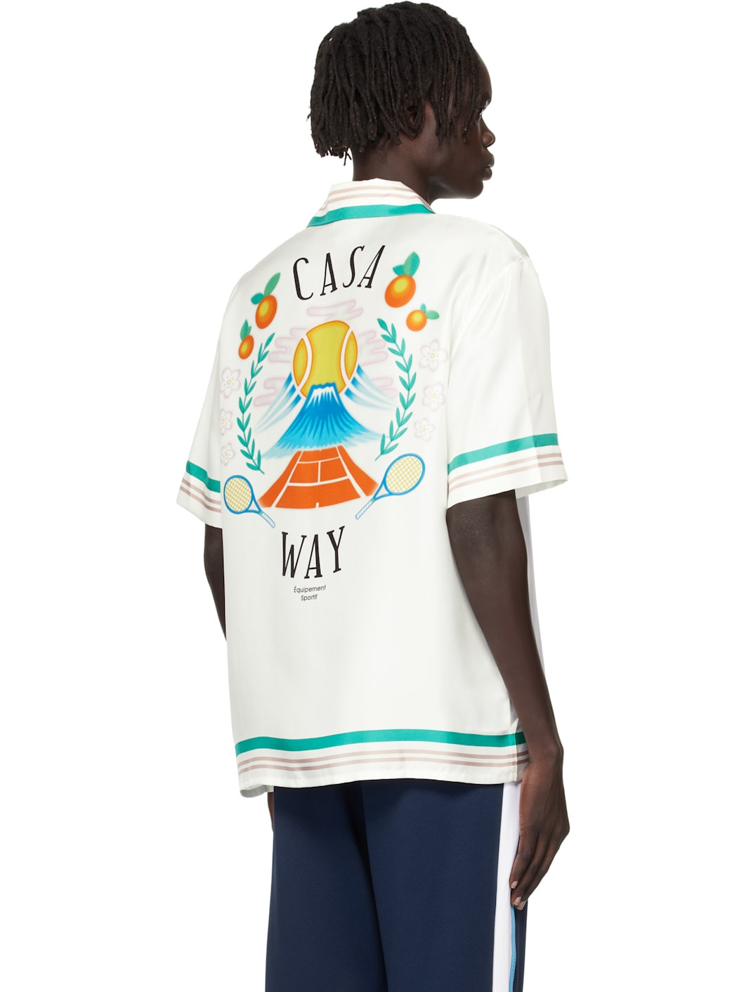 White Open Collar Short Sleeve Shirt - 3