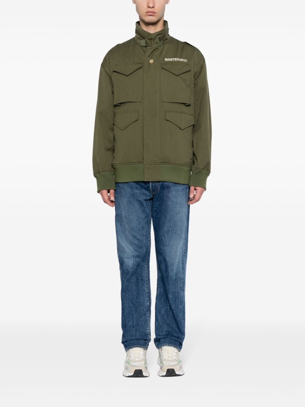 logo-print zip-detail jacket - 2