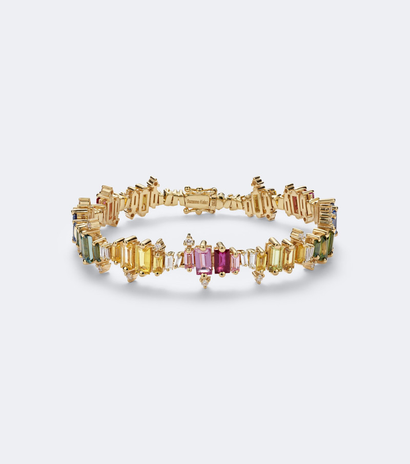 Bold Burst 18kt gold bracelet with sapphires and diamonds 1