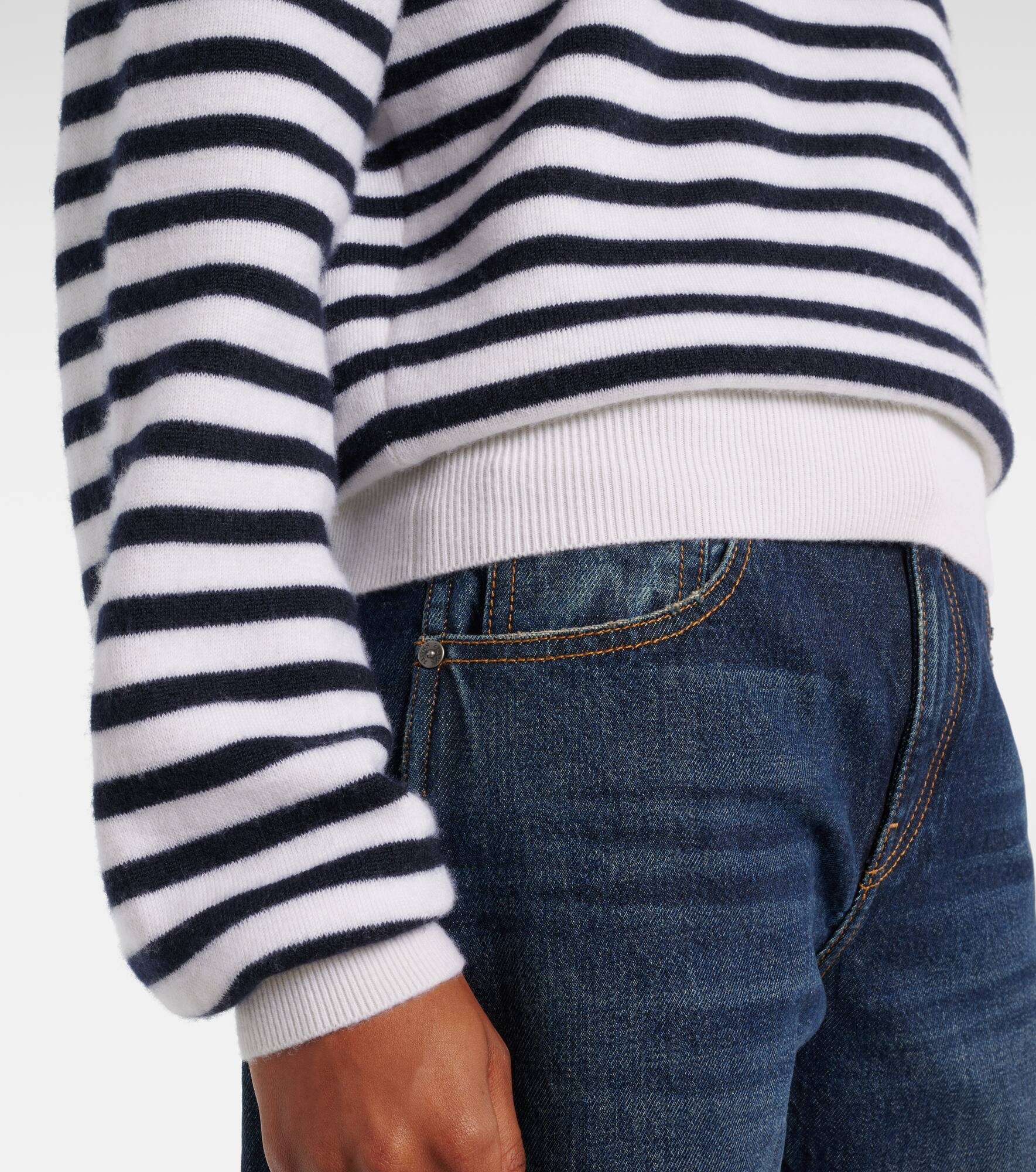 Viola striped cashmere-blend sweater - 5