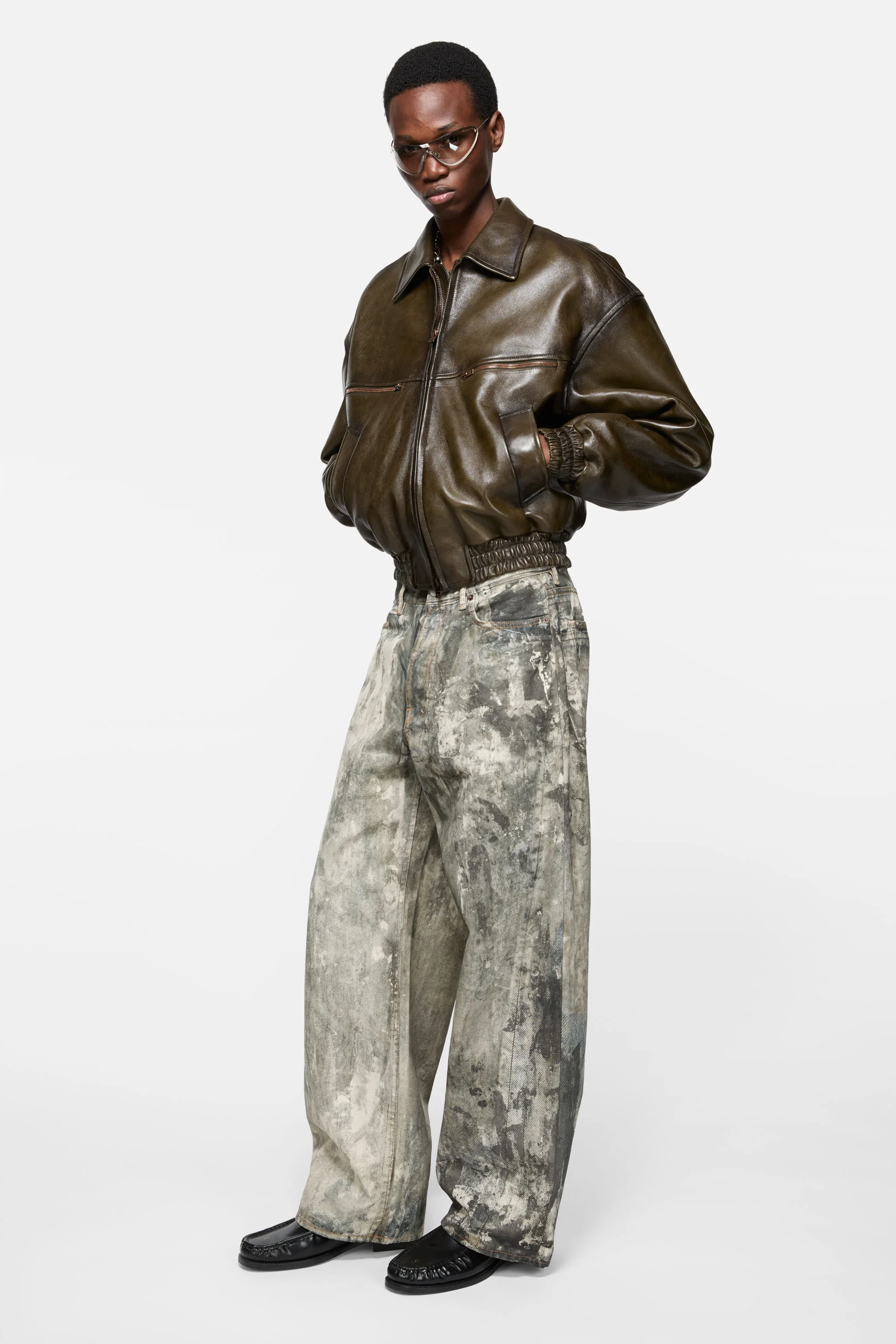 Acne Studios Loose fit trousers- 1981M - Cold grey | REVERSIBLE