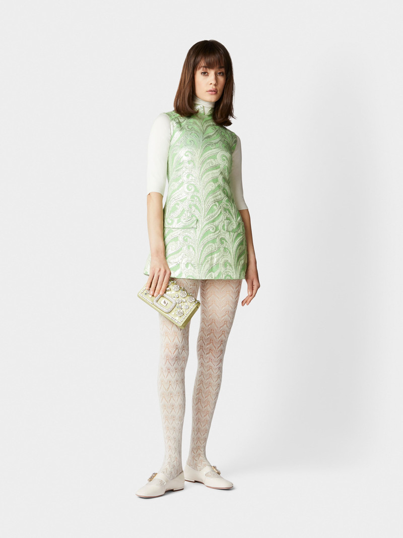 Viv' Choc Strass Flower Net Mini Bag in Satin 8