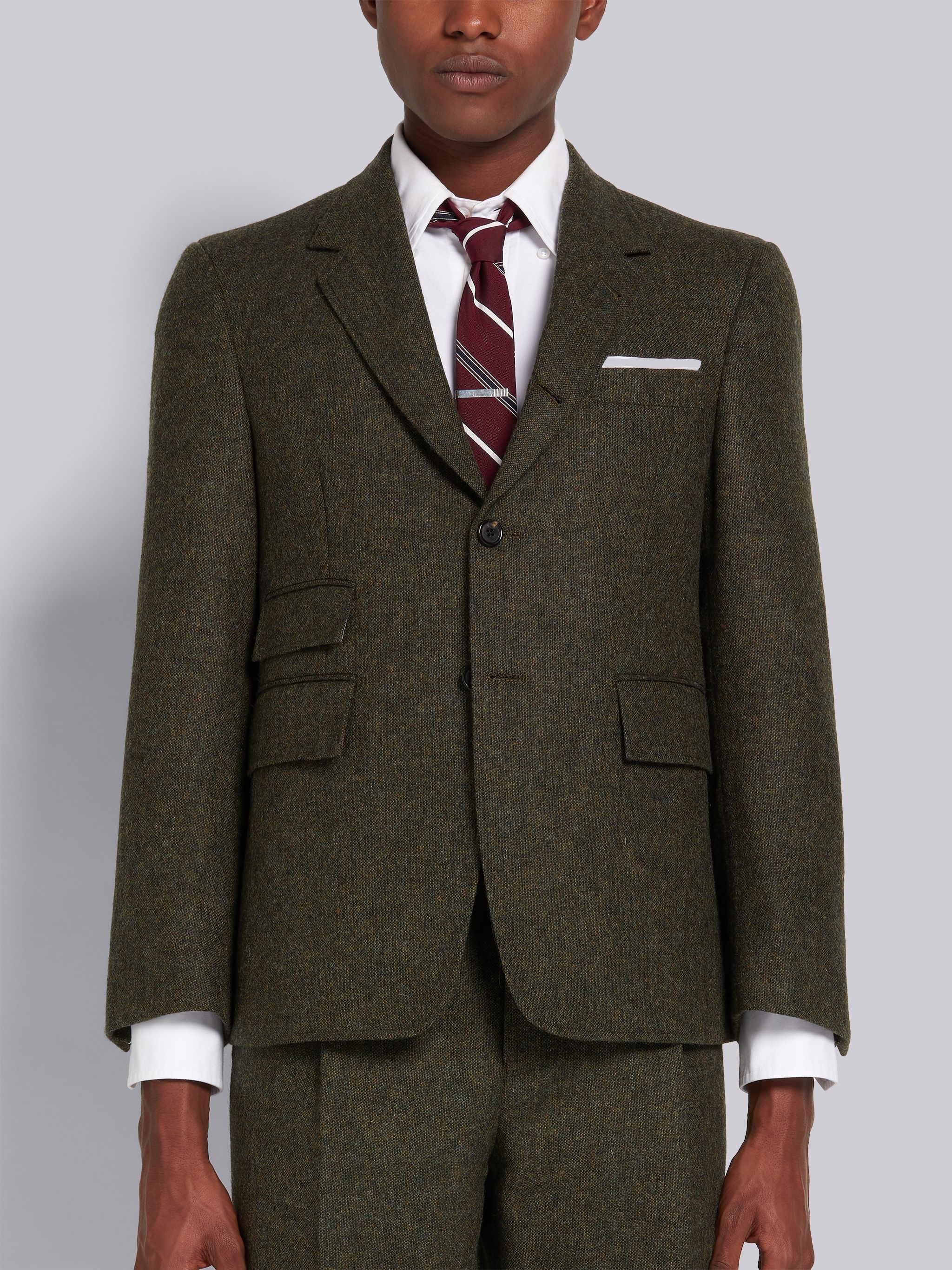 Green Donegal Tweed University Sport Coat - 1