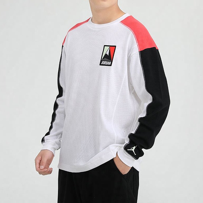 Air Jordan Winter Utility logo Printing Causual Round Collar Male White CT3382-100 - 4