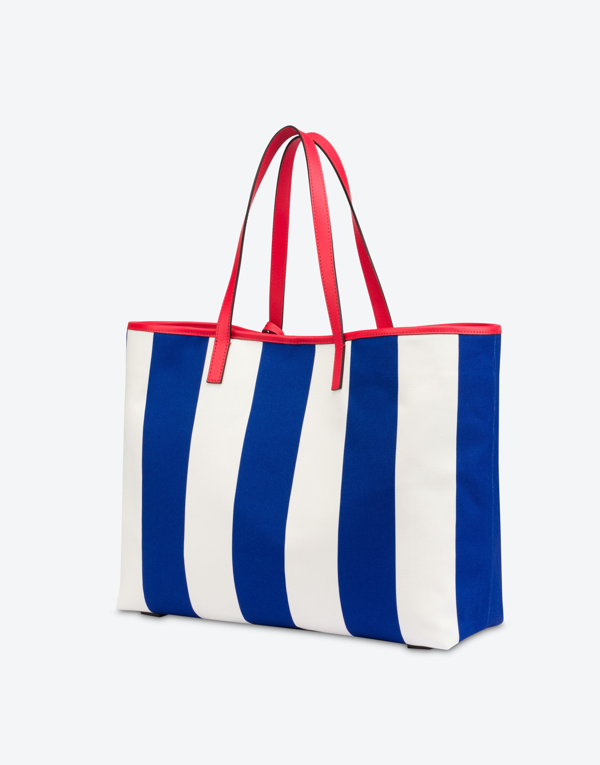 TWO-TONE STRIPED CANVAS SHOPPER - 2