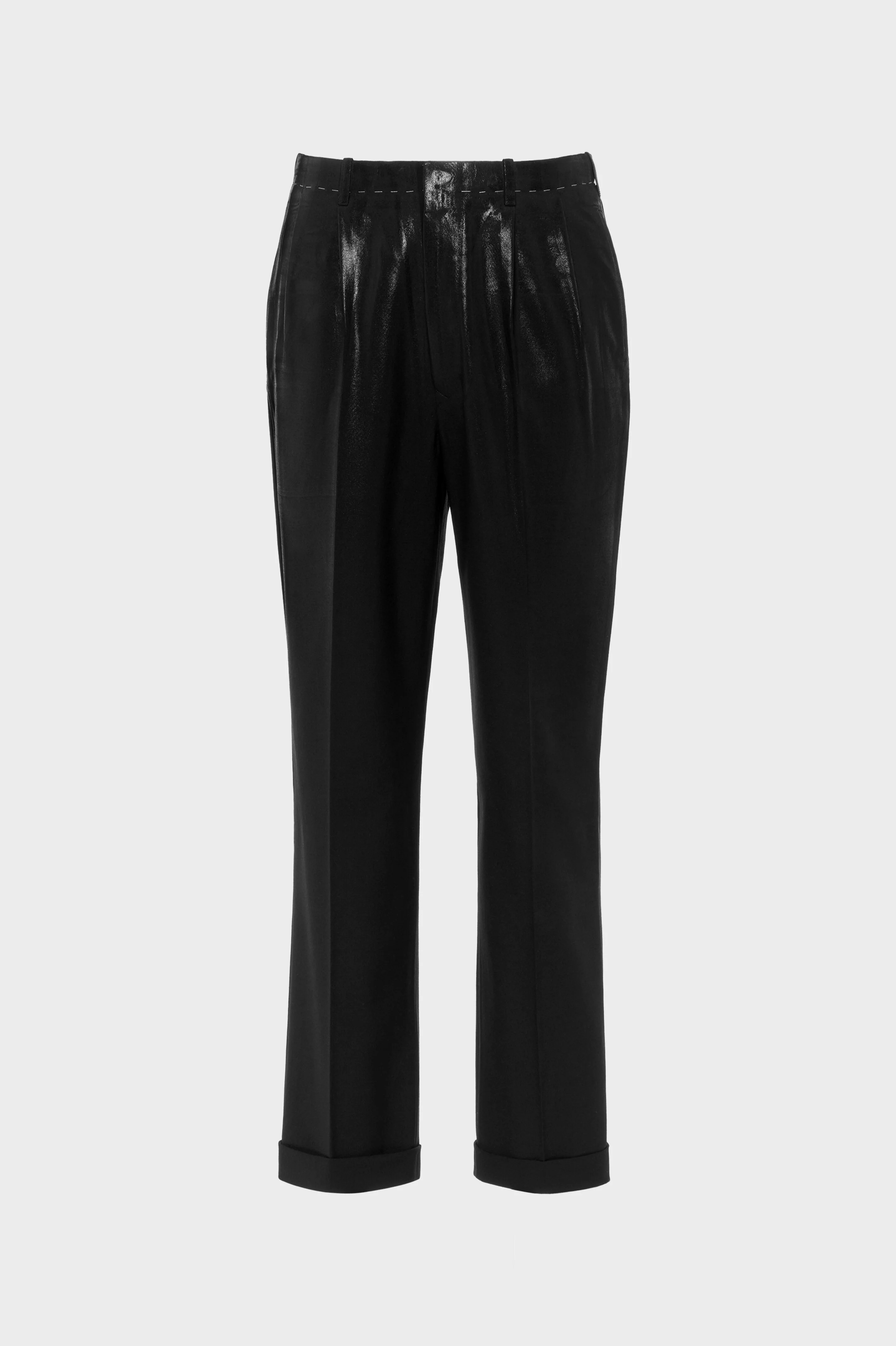 Foiled wool trousers - 1
