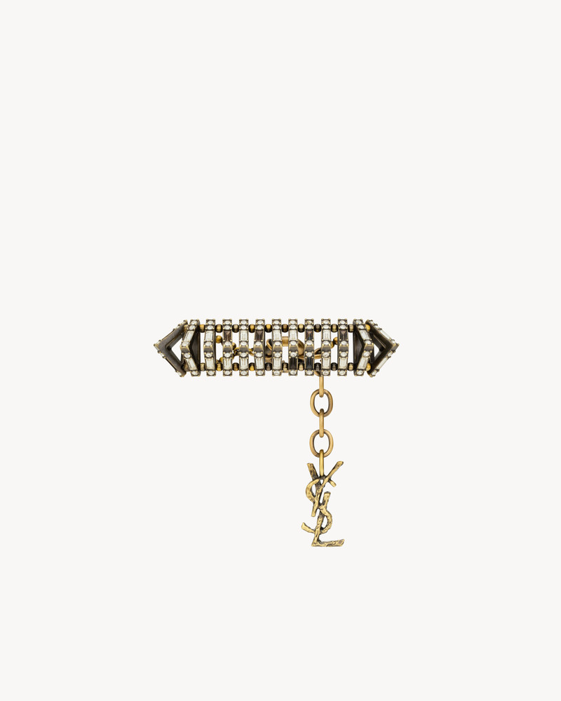 CRYSTAL PYRAMID BRACELET IN METAL 1