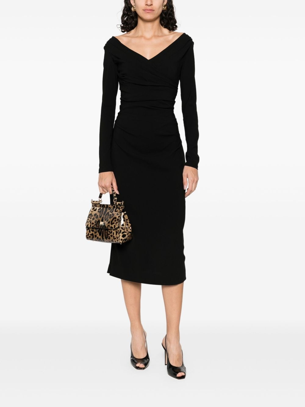 v-neck dress - 2