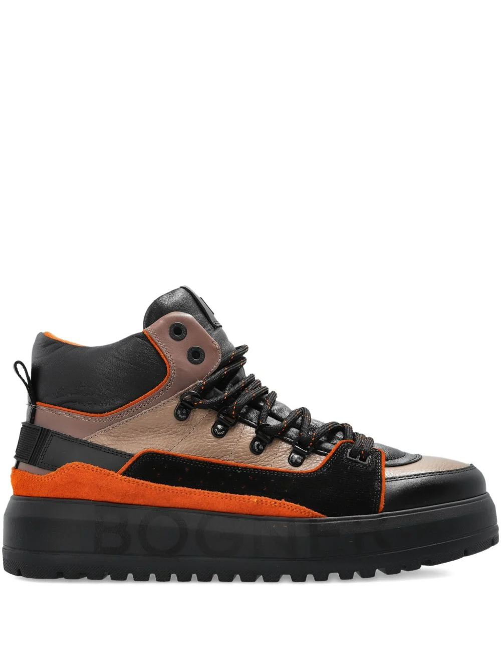 lace-up high-top platform sneakers - 1