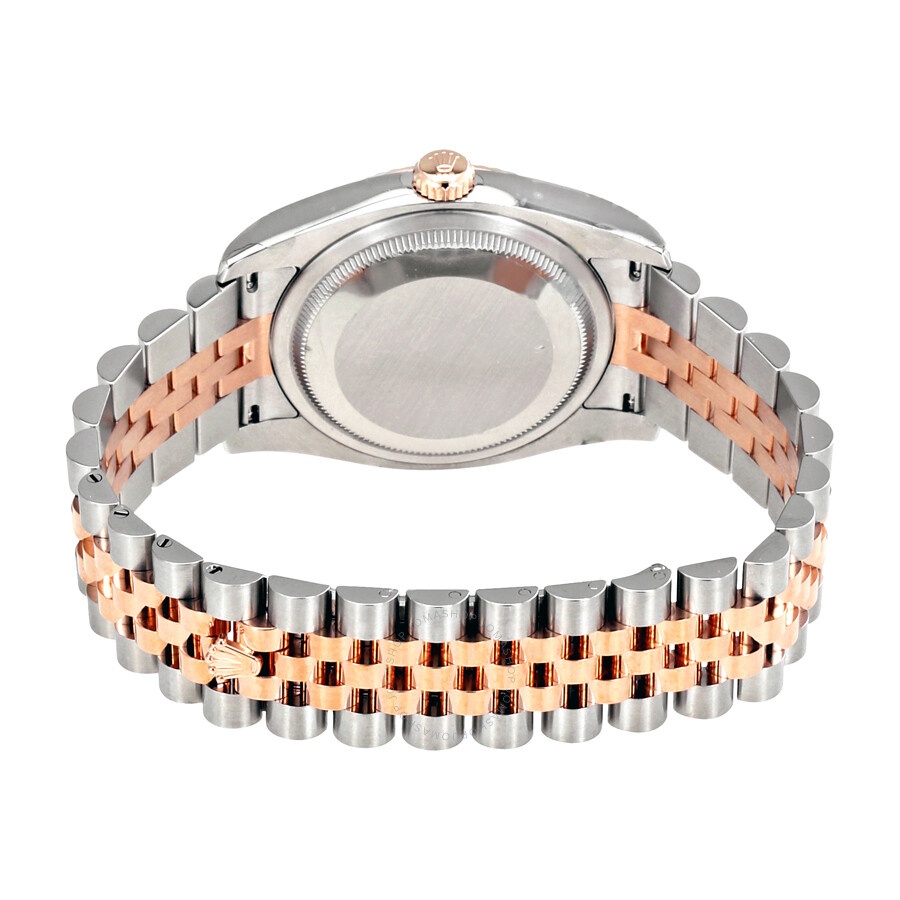 Rolex Oyster Perpetual Datejust Chocolate Floral Motif Dial Automatic Ladies Stainless Steel and 18k - 3