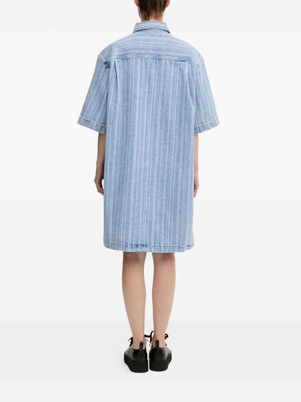 Rylan striped denim shirt mini dress - 3