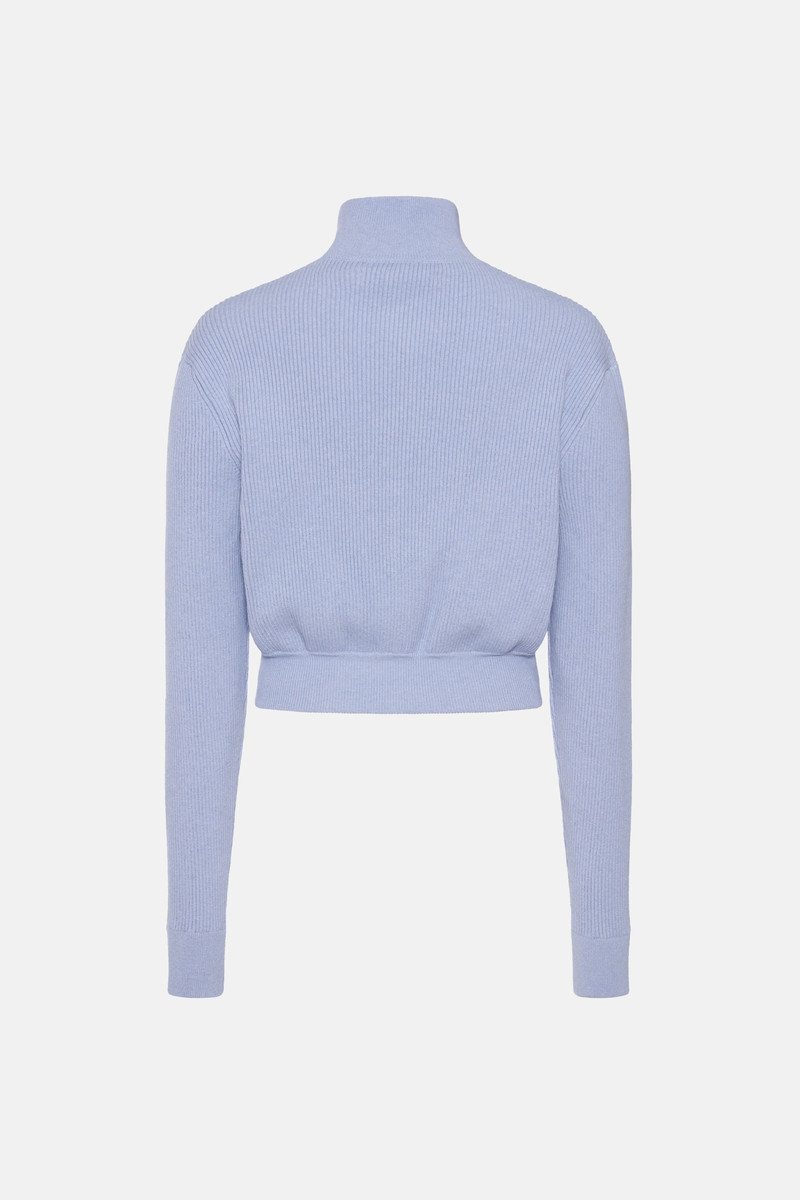 WOOL BLEND KNITTED CARDIGAN WITH ZIP 2