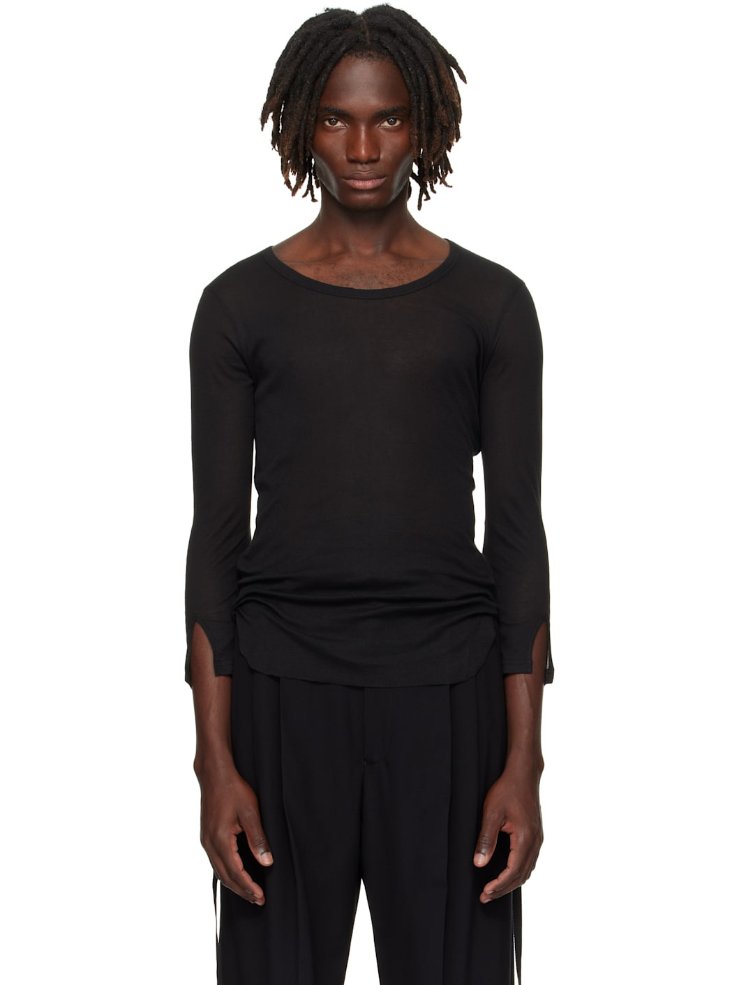 Black Margon Long Sleeve T-Shirt - 1