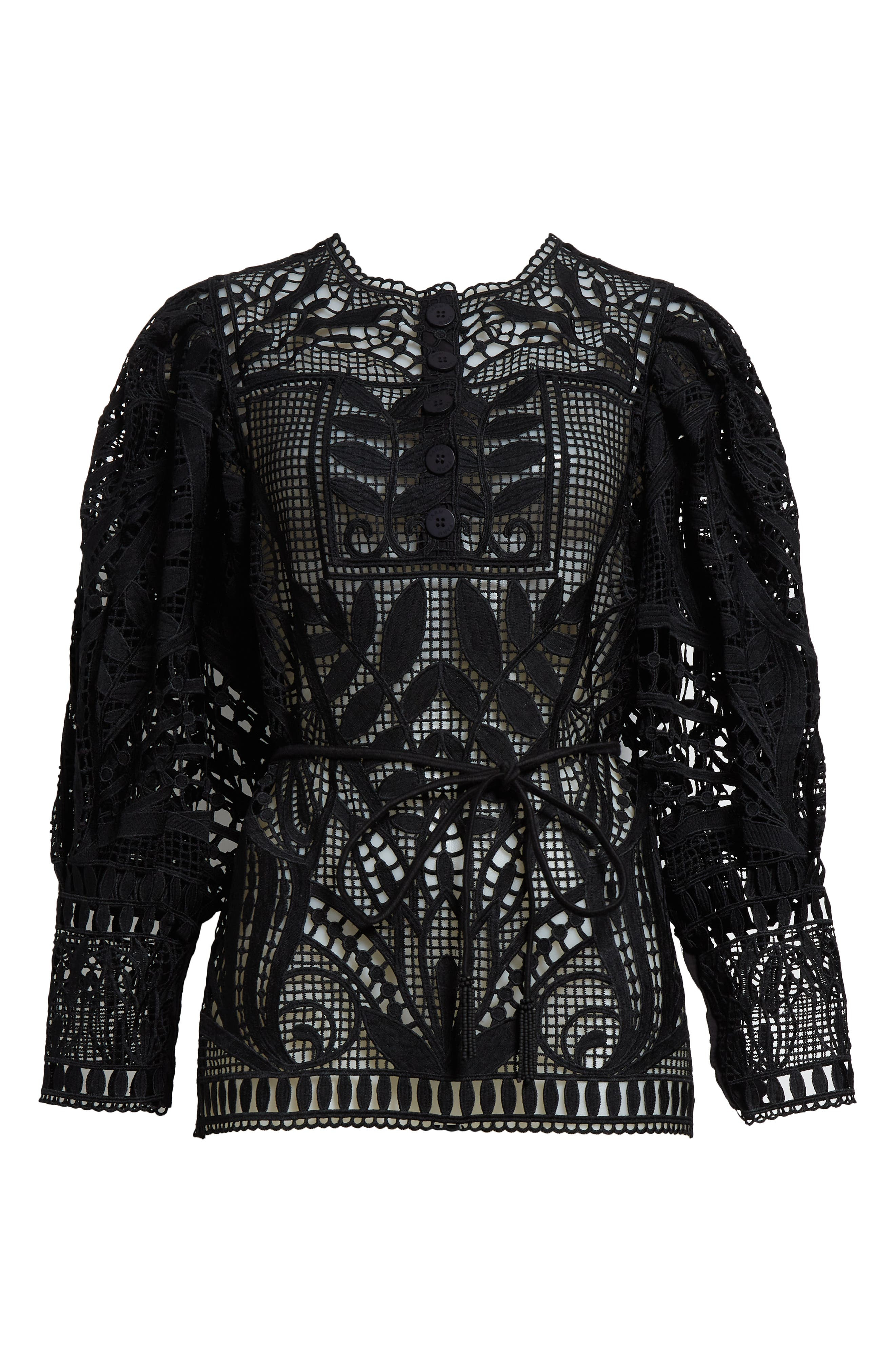 FARM Rio Guipure Lace Top in Black at Nordstrom - 3