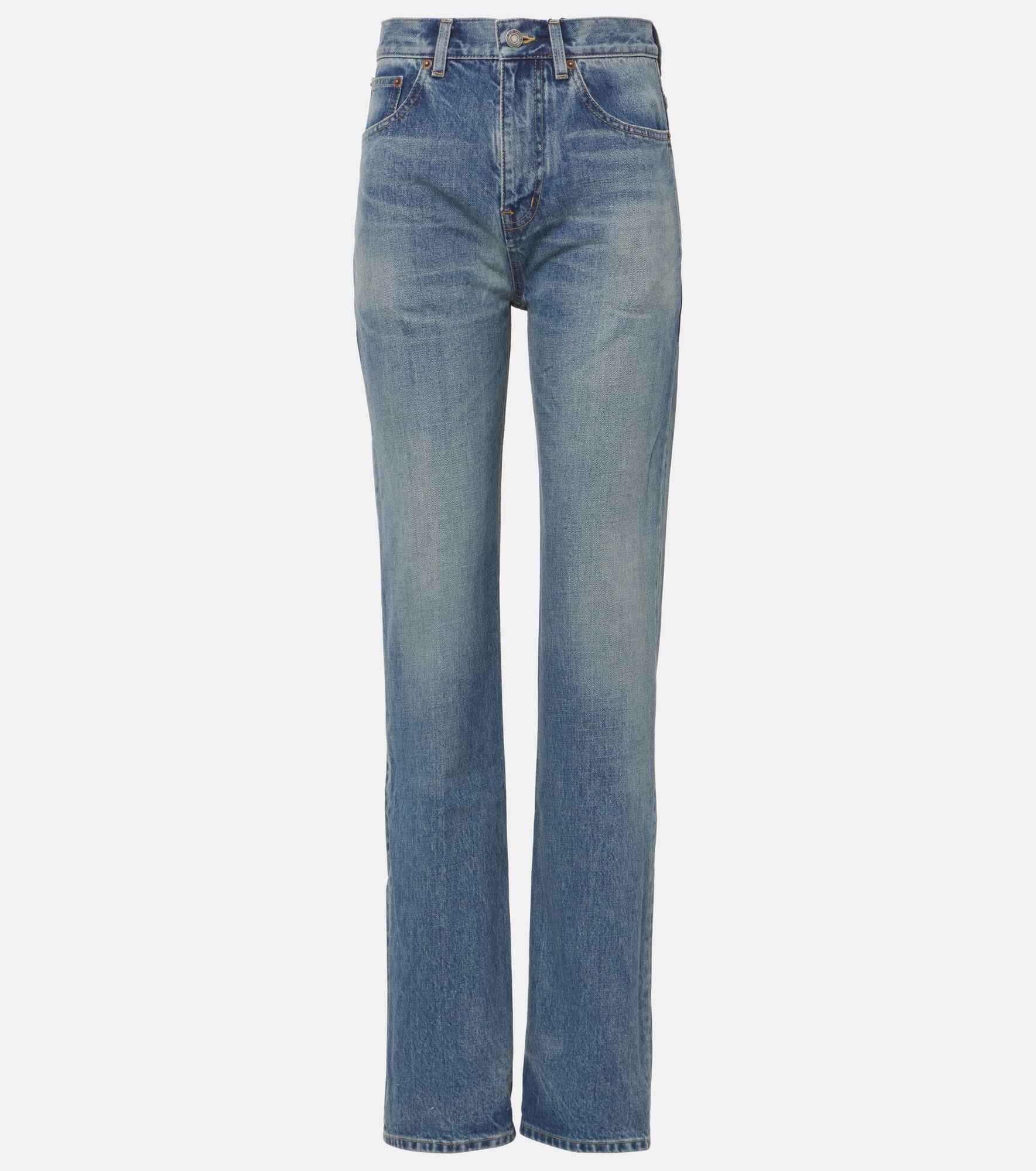 Mid-rise straight jeans - 1
