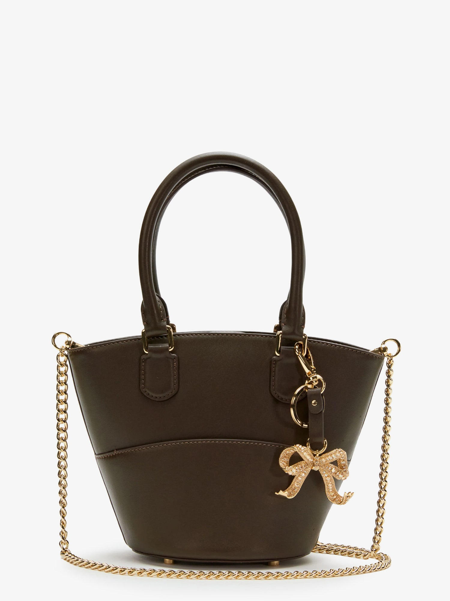 Leather Shoulder Bag With Iconic Charm - 4