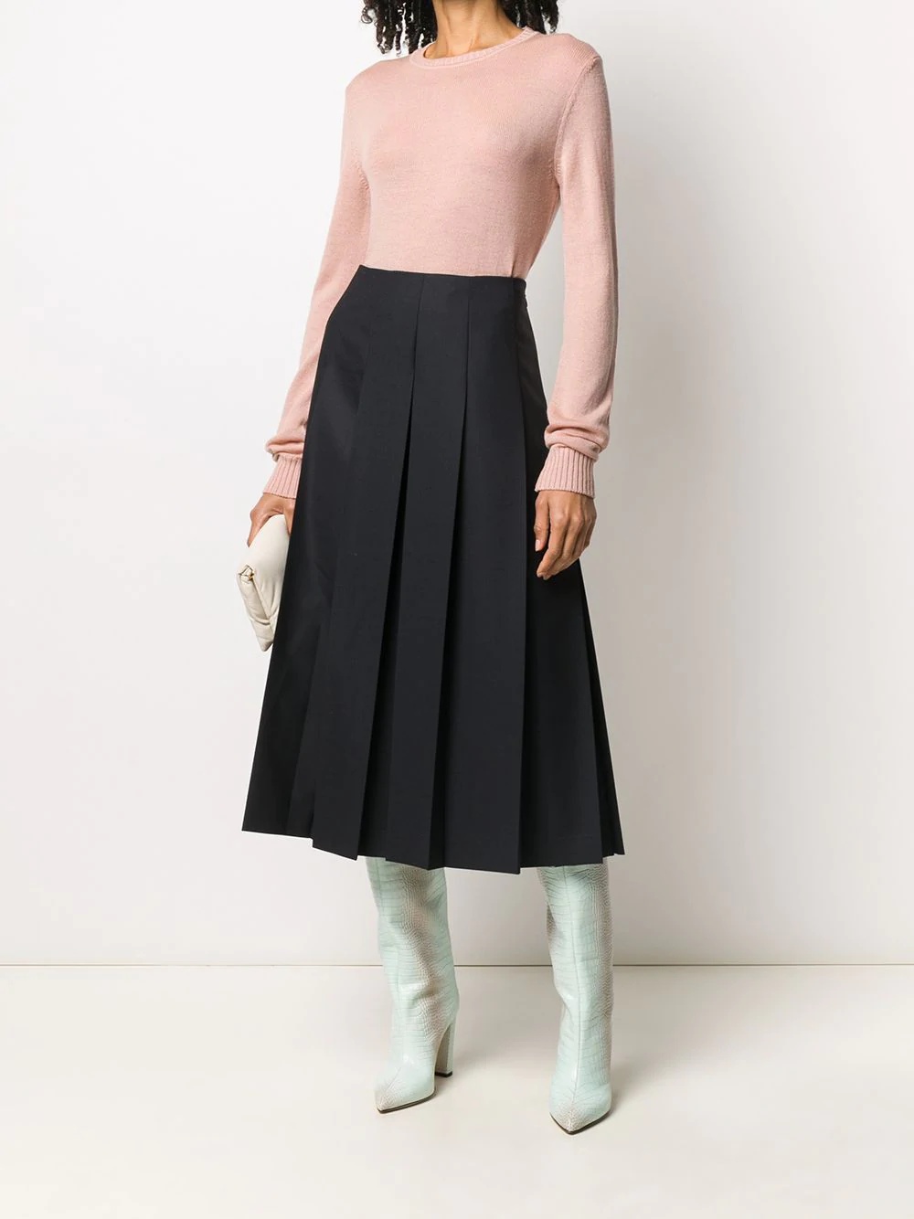 pleated midi skirt - 2