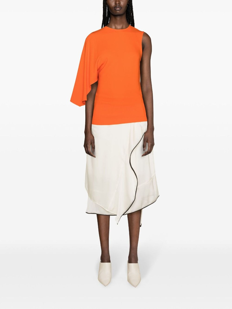 Stella McCartney asymmetric cape-detailed top outlook