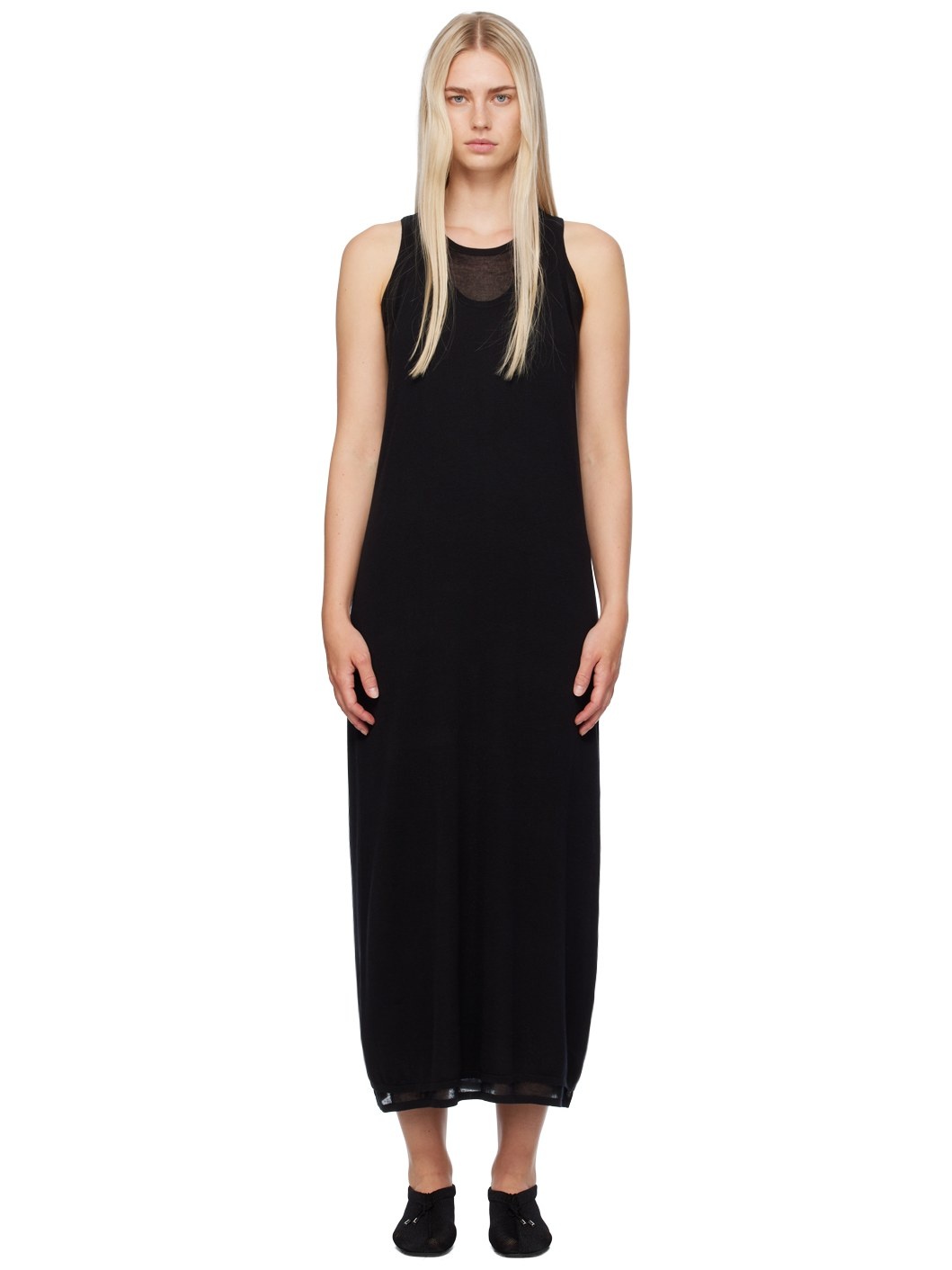 Black Layered Maxi Dress - 1