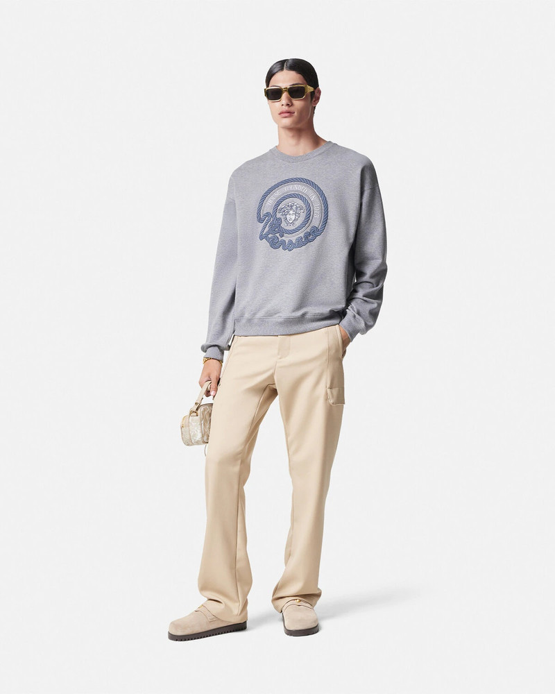 VERSACE Embroidered Nautical Medusa Sweatshirt outlook