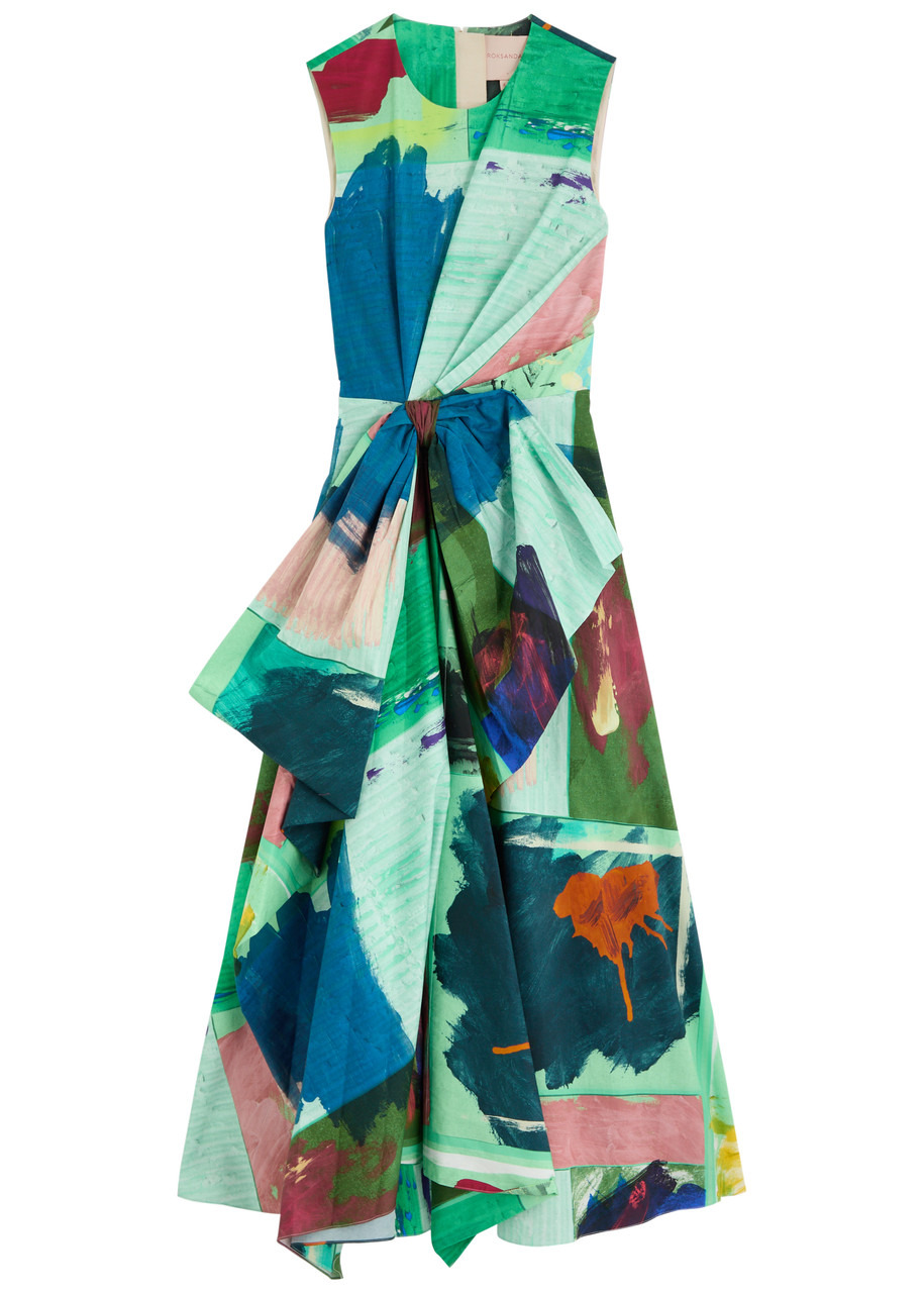Roksanda Nura Printed Cotton Midi Dress - 1