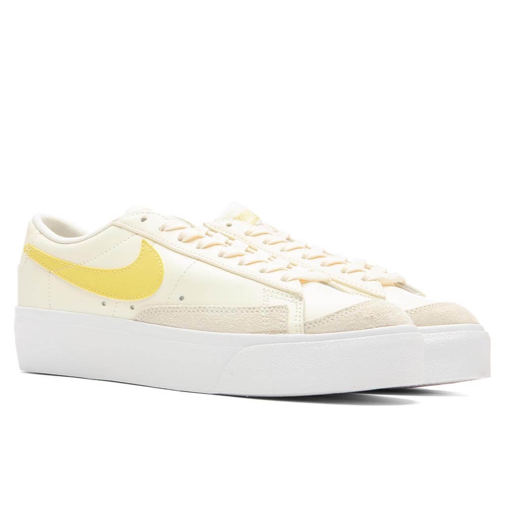 WOMEN'S BLAZER LOW PLATFORM - PALE IVORY/SATURN GOLD/WHITE - 2