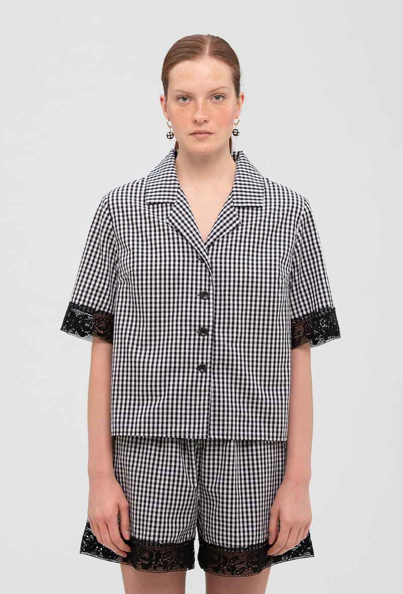 Dimity Blouse - Black Gingham 4