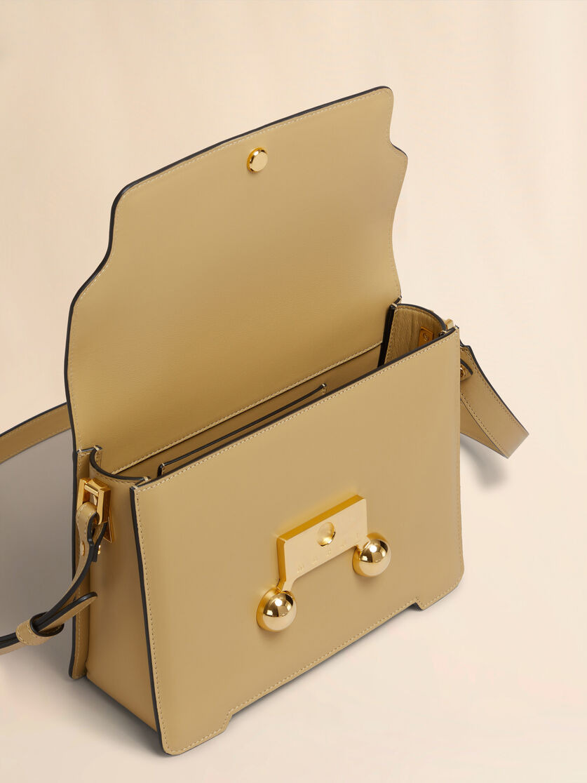 CAMEL LEATHER TRUNKAROO MEDIUM SHOULDER BAG - 3