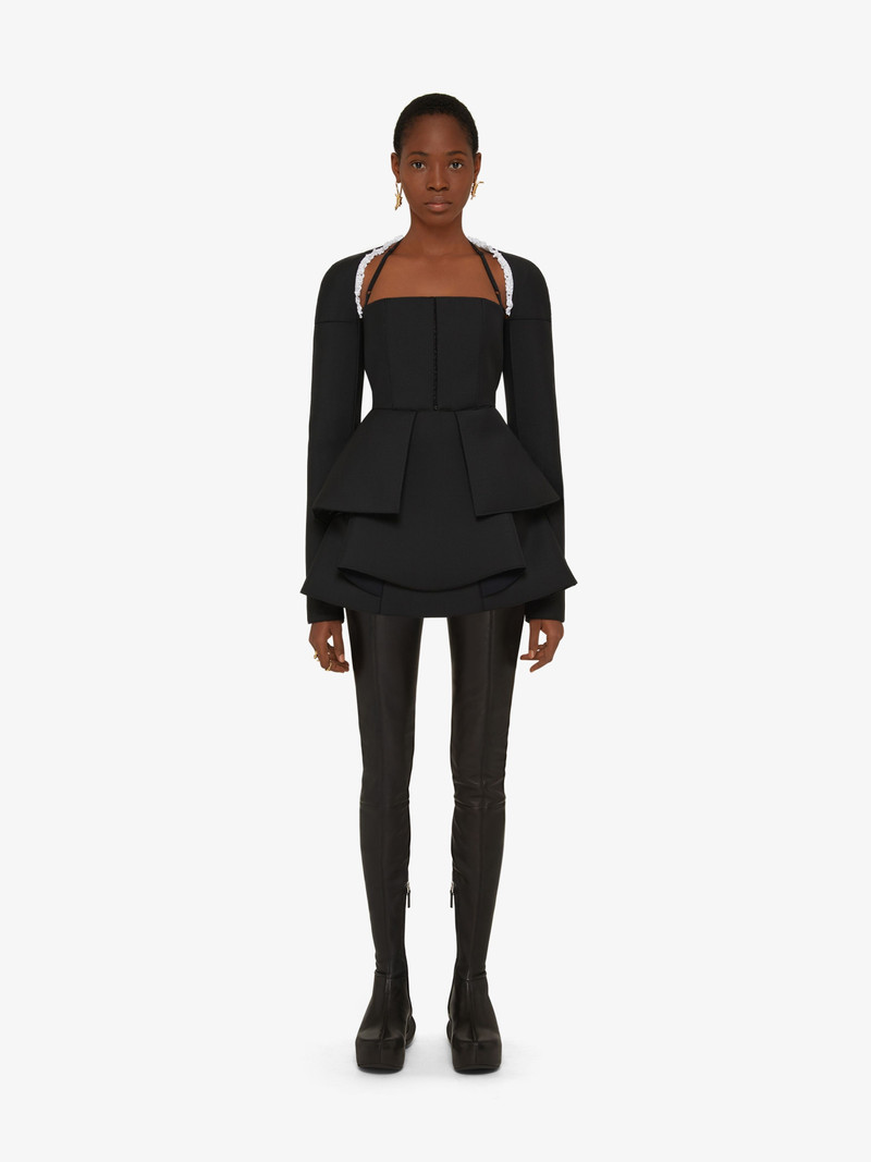 JACKET IN WOOL WITH BRODERIE ANGLAISE 3