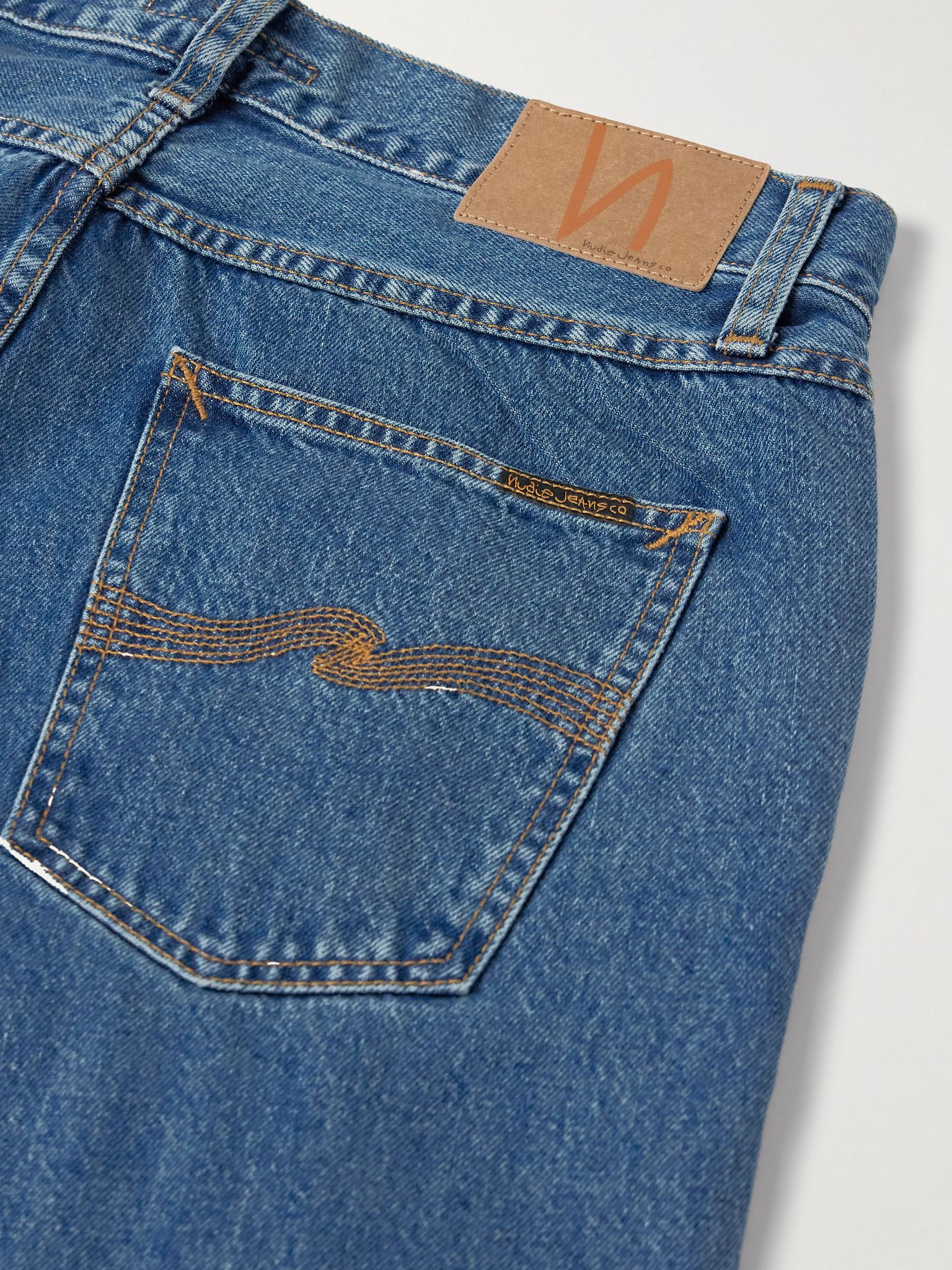 Gritty Jackson Slim-Fit Straight-Leg Organic Jeans Blue - 5
