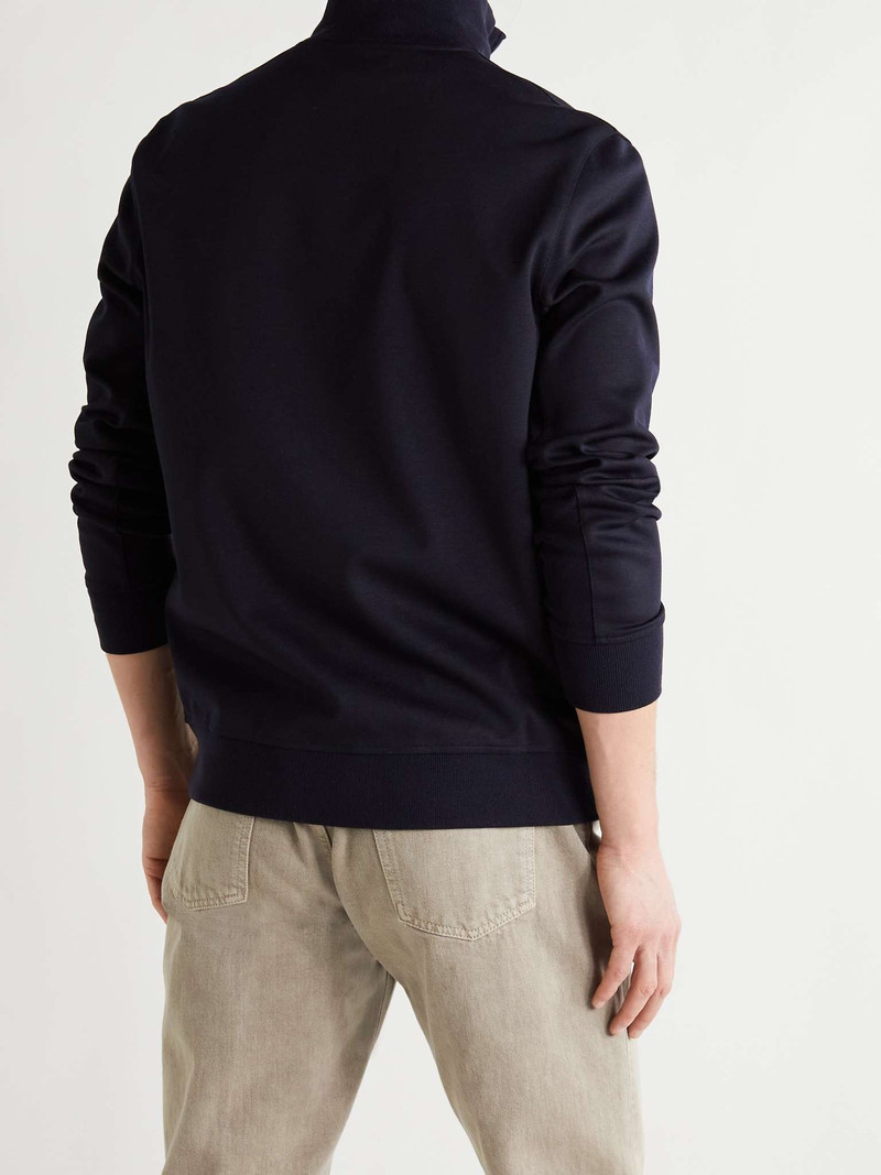 Virgin Wool-Blend Half-Zip Sweater 4