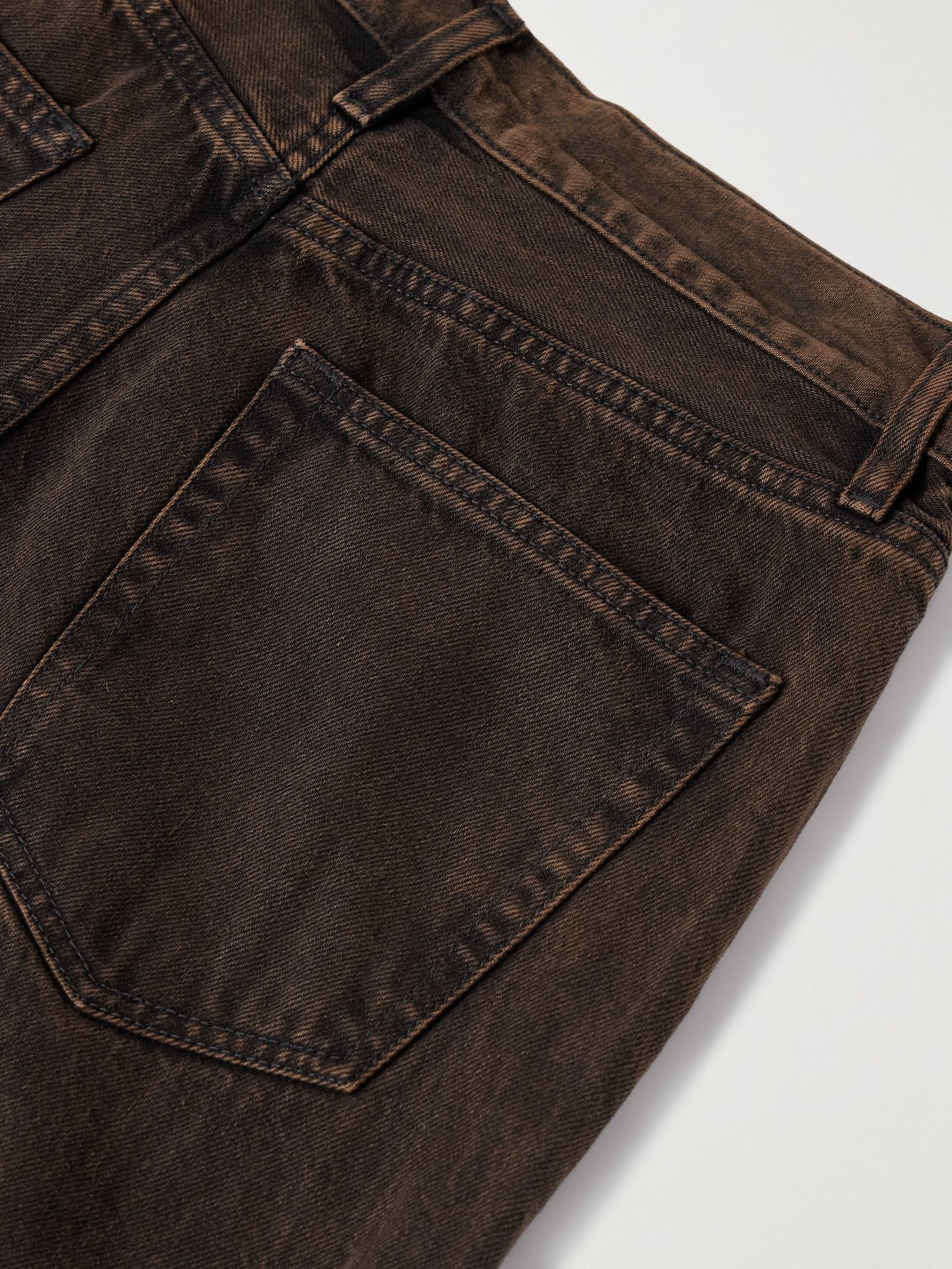 The Collegiate high-rise wide-leg jeans Brown - 6