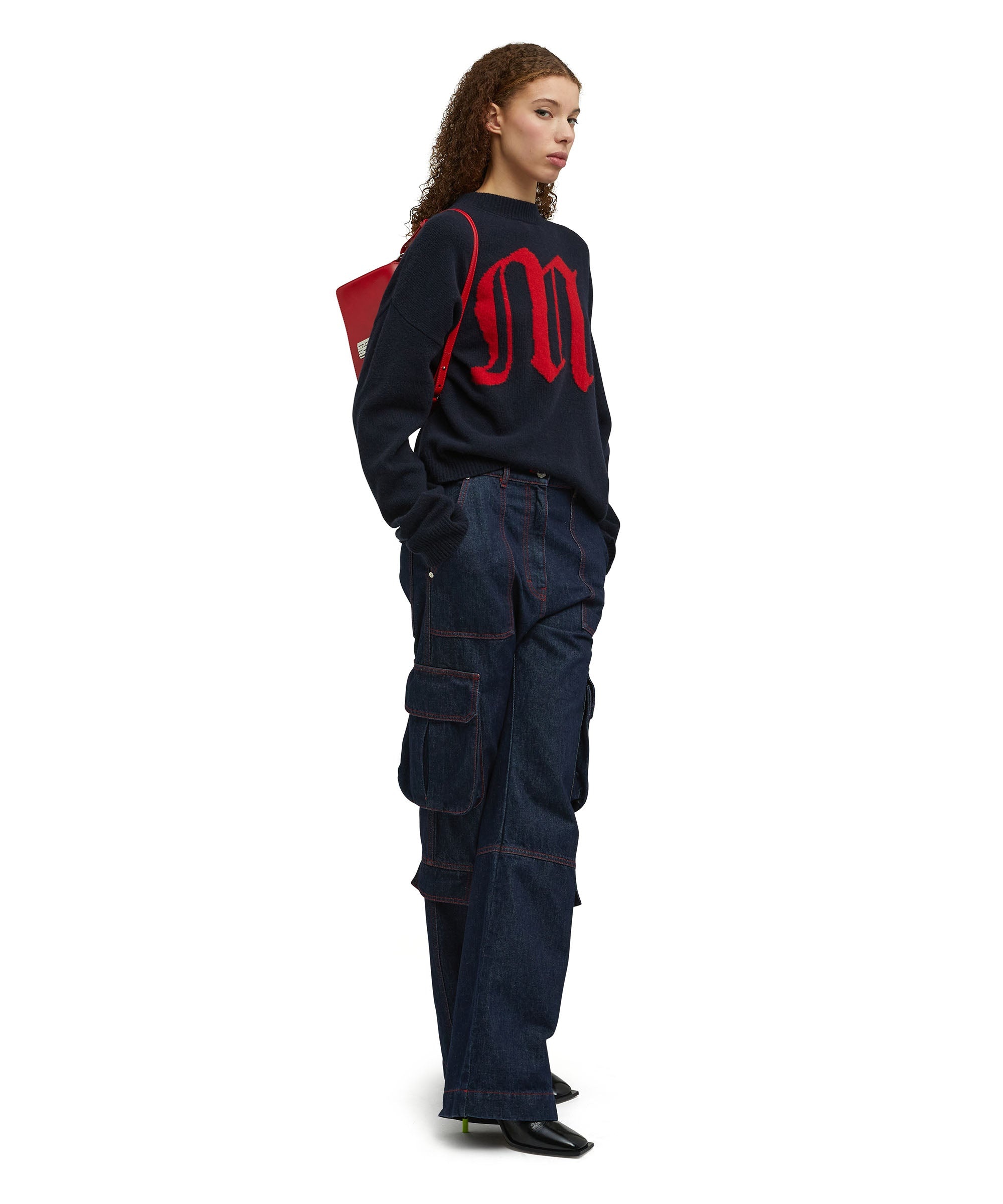 Cargo trousers with "Blue Denim with stitches" workmanship - 5