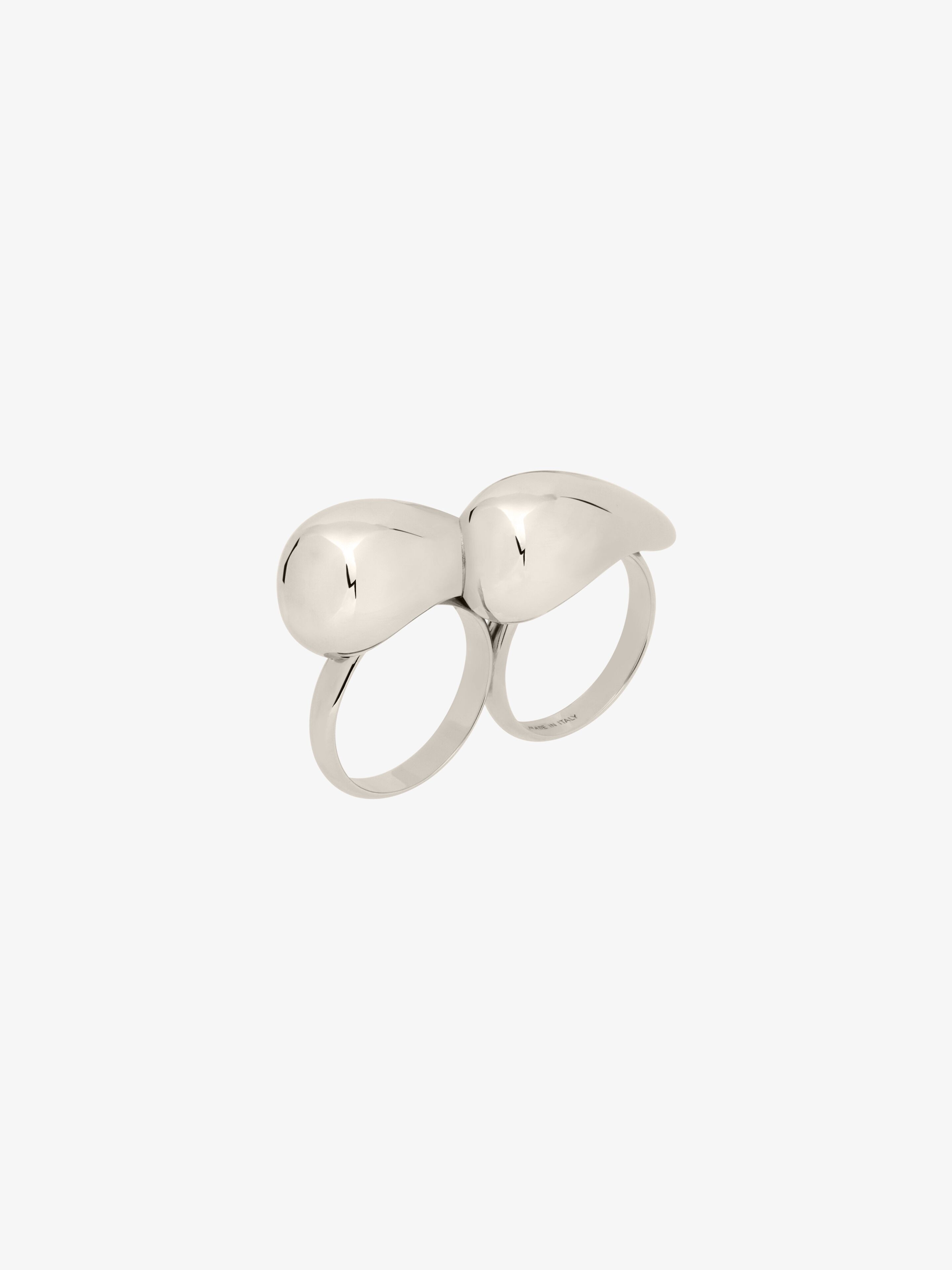 G TEARS DOUBLE FINGERS RING IN METAL - 4