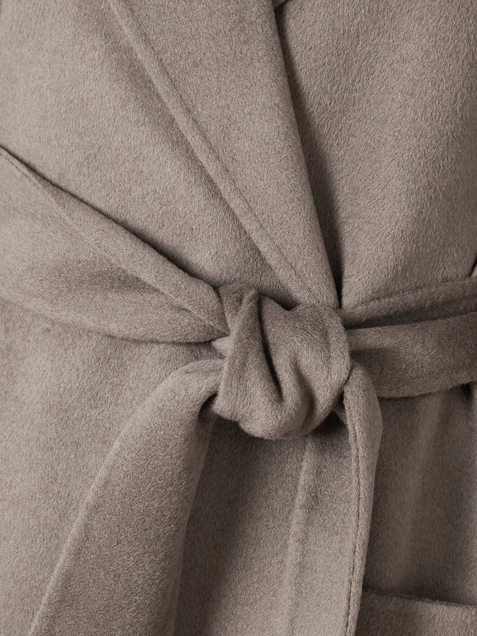 Arline belted wool and cashmere-blend coat Mushroom - 5