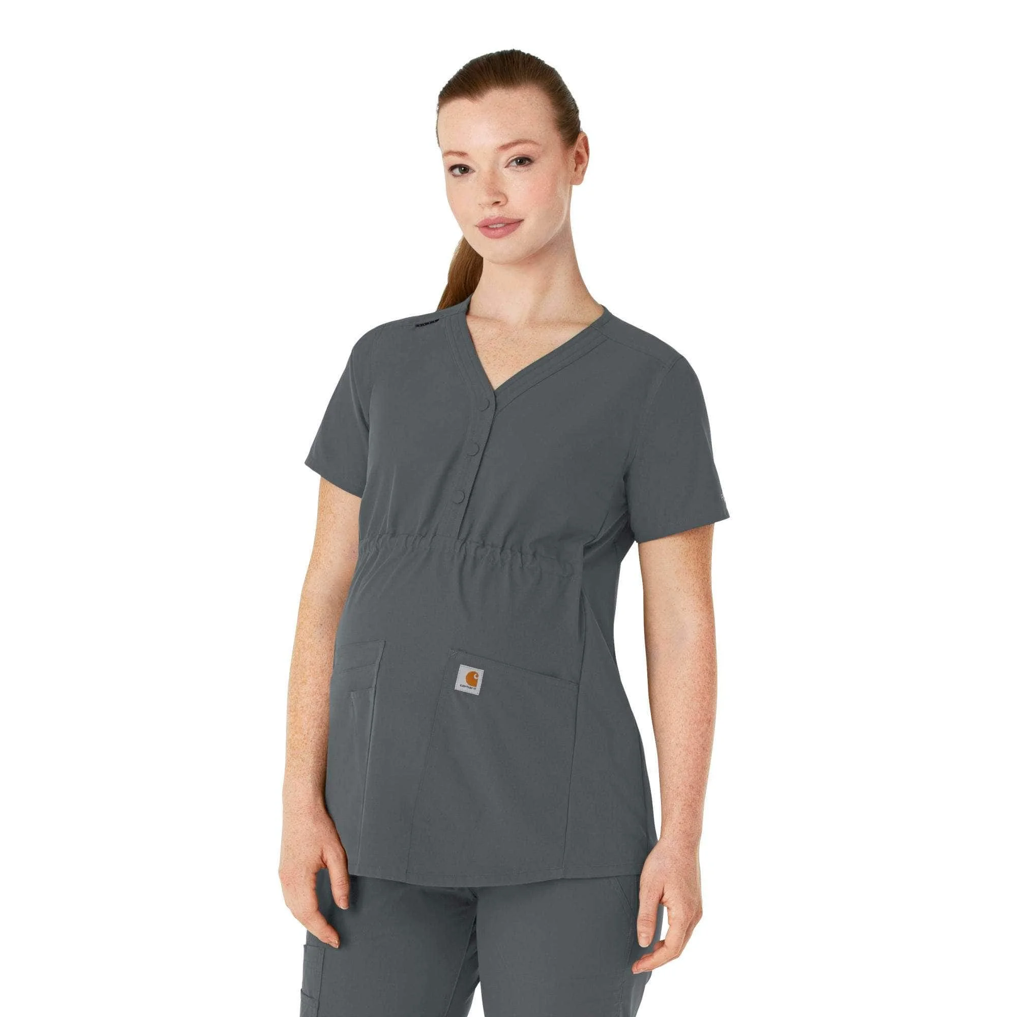 Women's Force Essentials Henley Maternity Scrub Top - 1