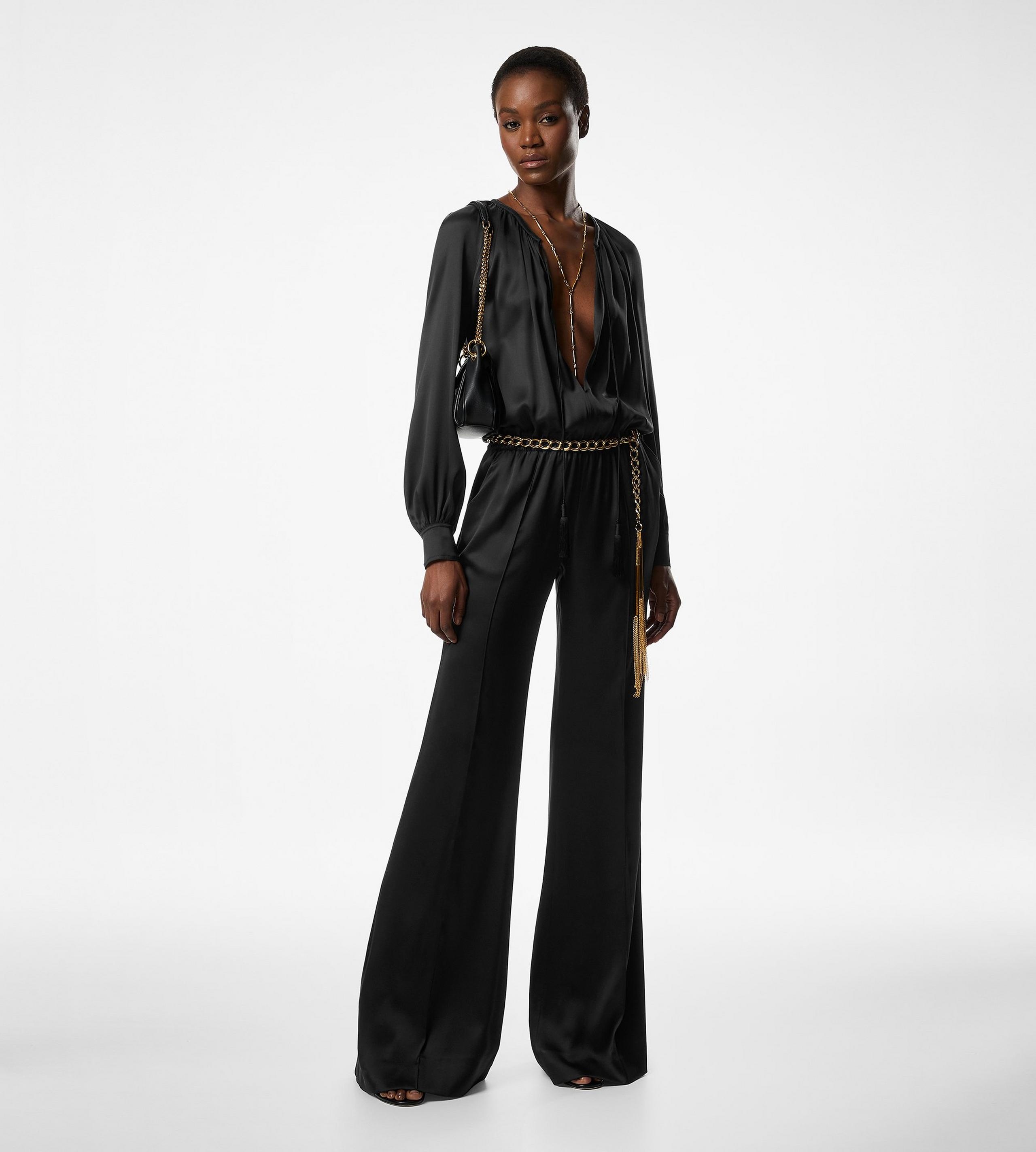 LONG SLEEVE GATHERED JUMPSUIT - 3