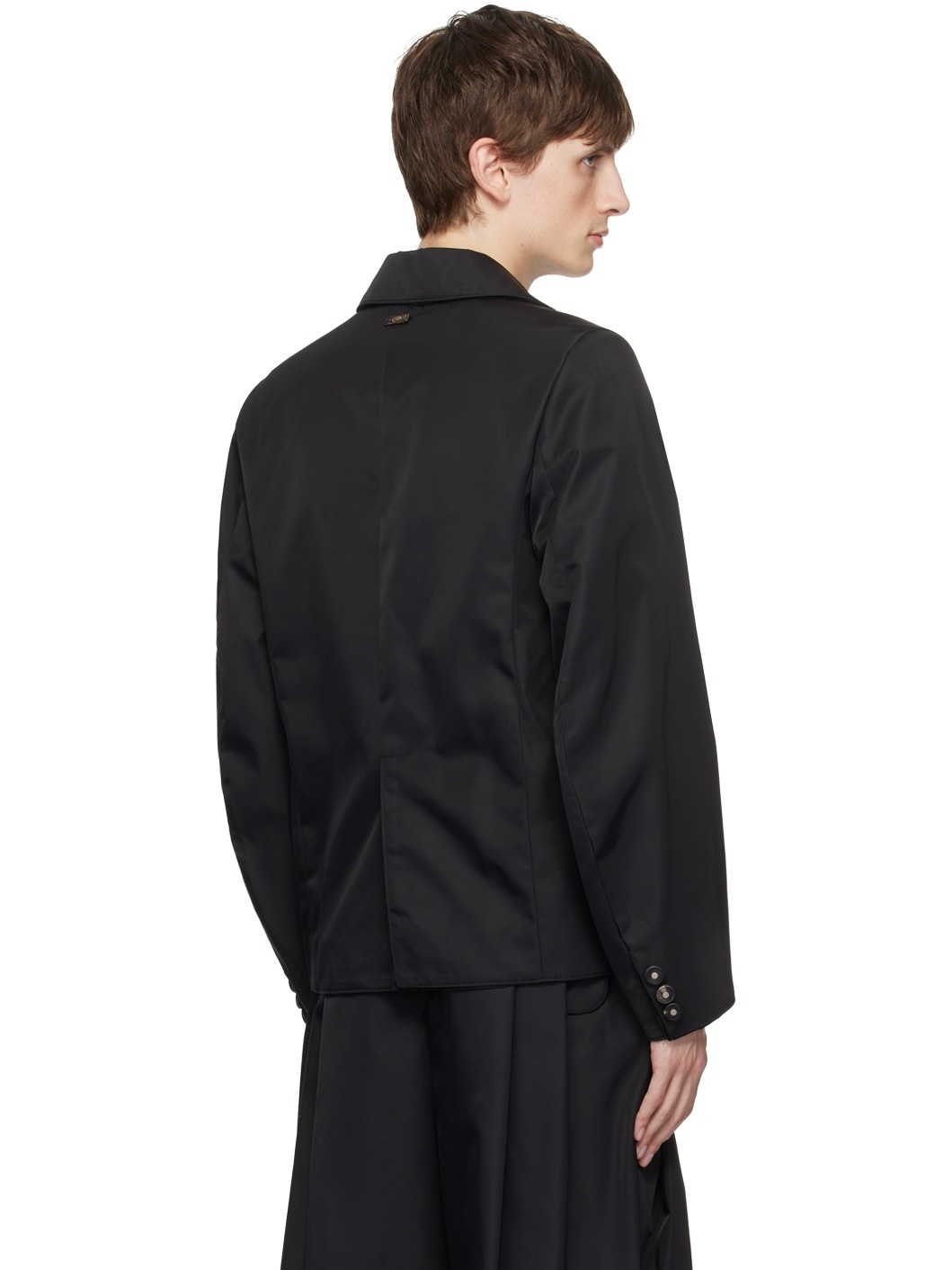 Black Bellows Pocket Blazer - 3