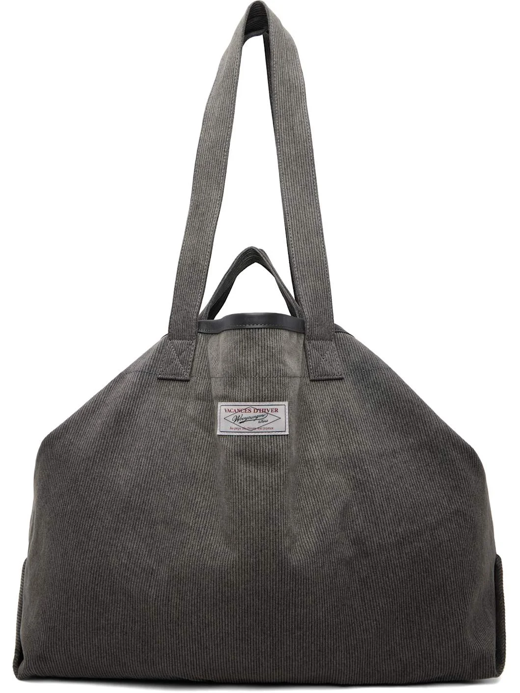 Gray Washed Cotton Tote - 1