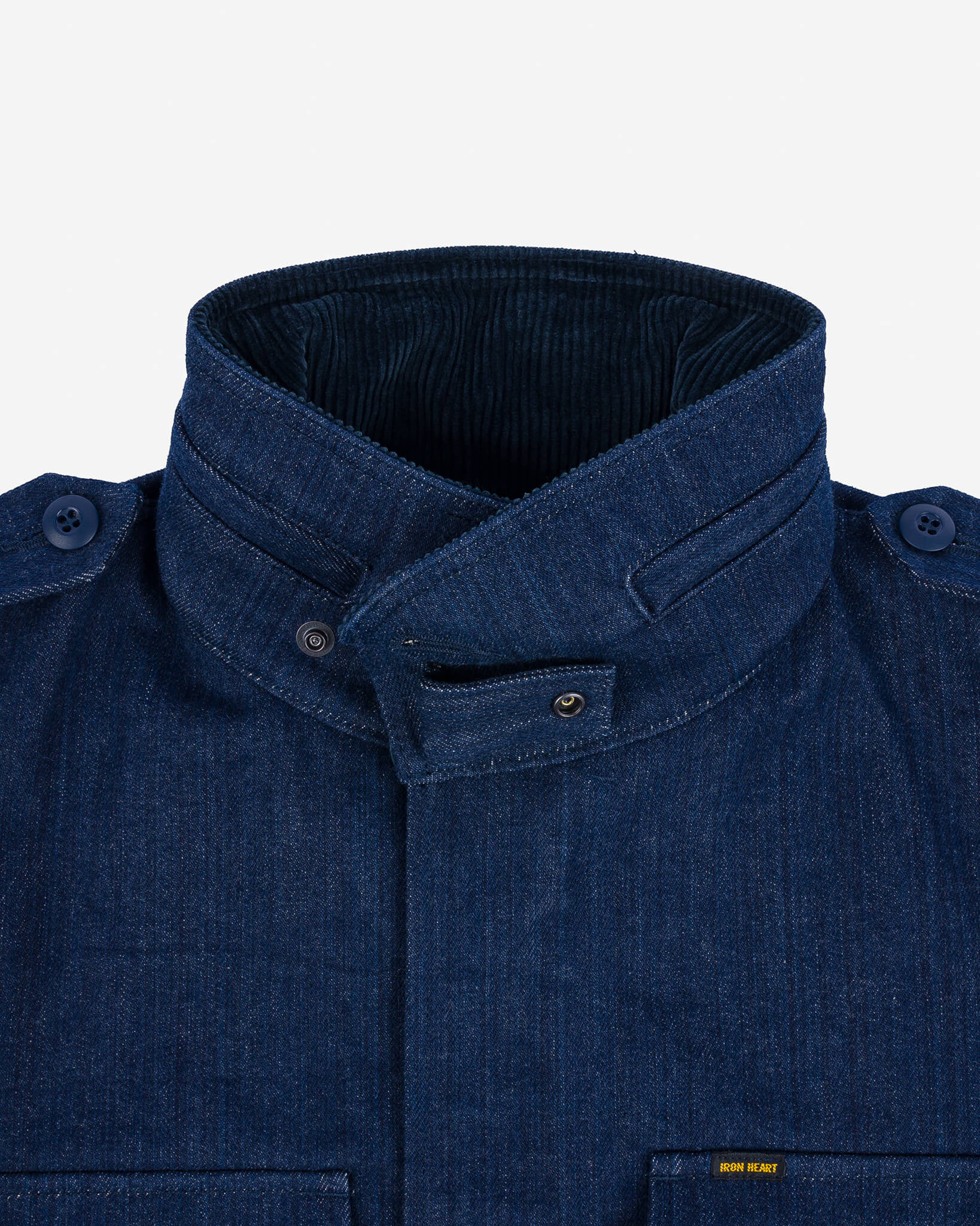 IHM-42-IND 16oz Natural Indigo Selvedge Denim M65 Field Jacket - 8