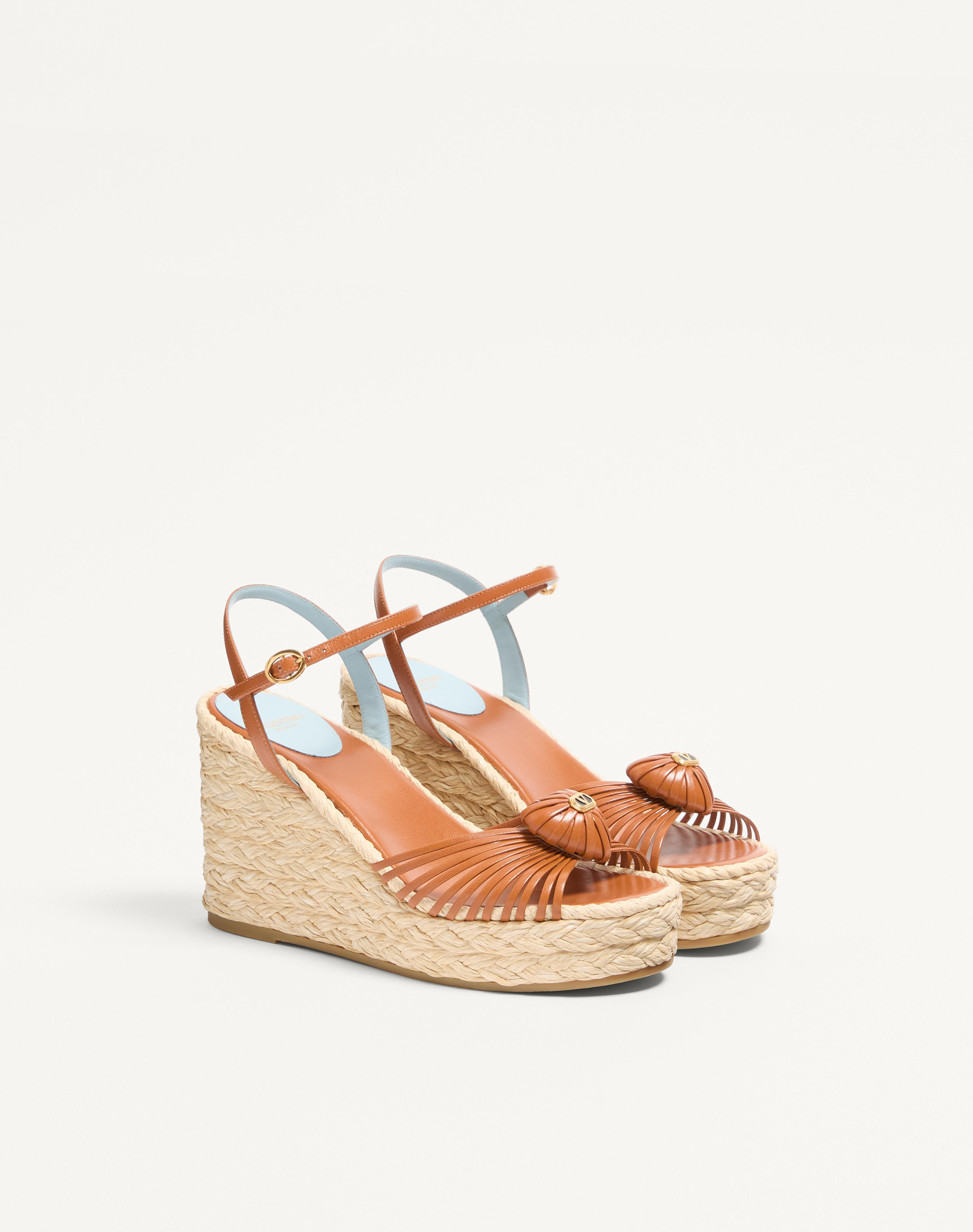 ROYAL WEDGE SANDAL IN KIDSKIN 100MM - 3