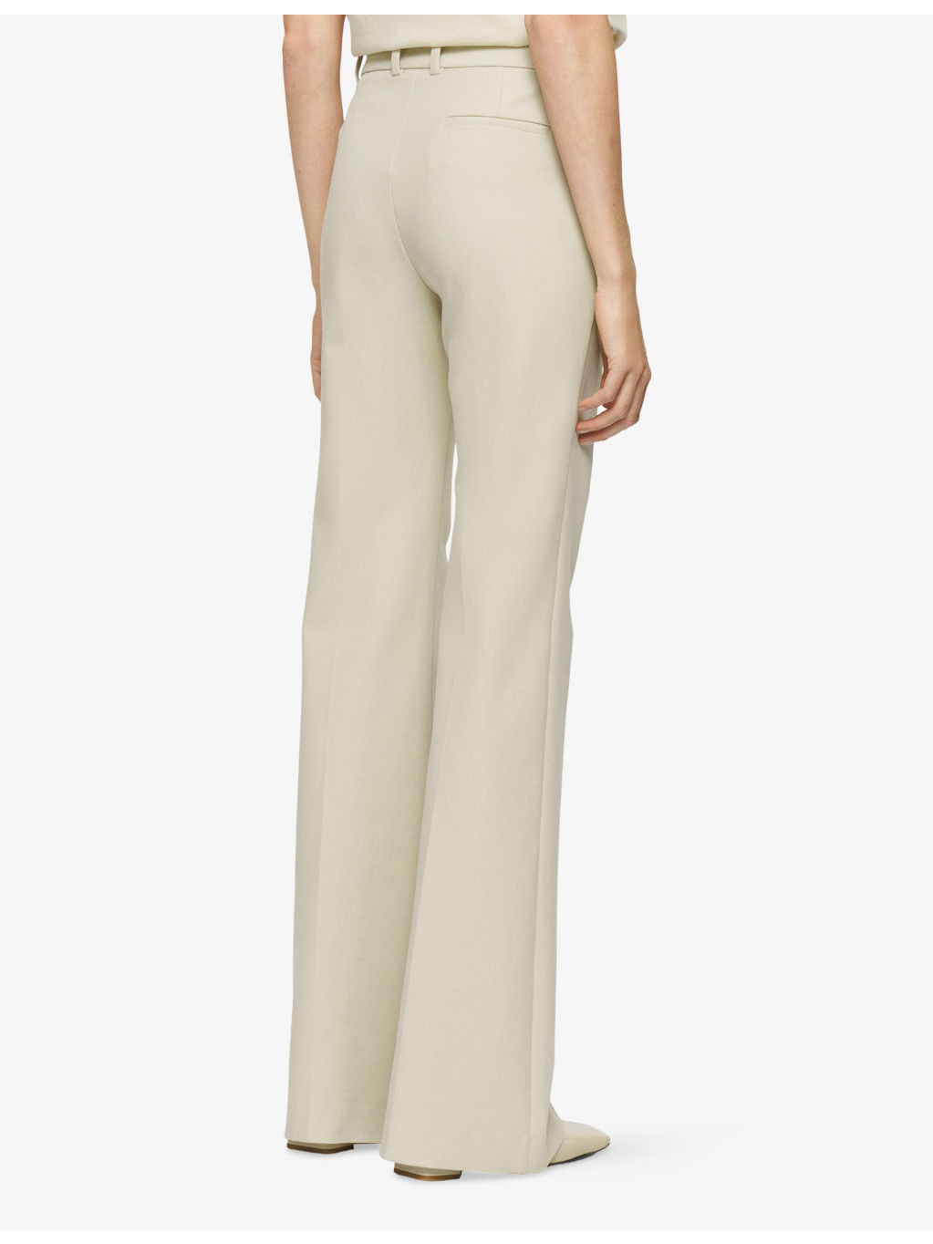 Tafira Flared-Leg Mid-Rise Stretch-Cotton Trousers - 3
