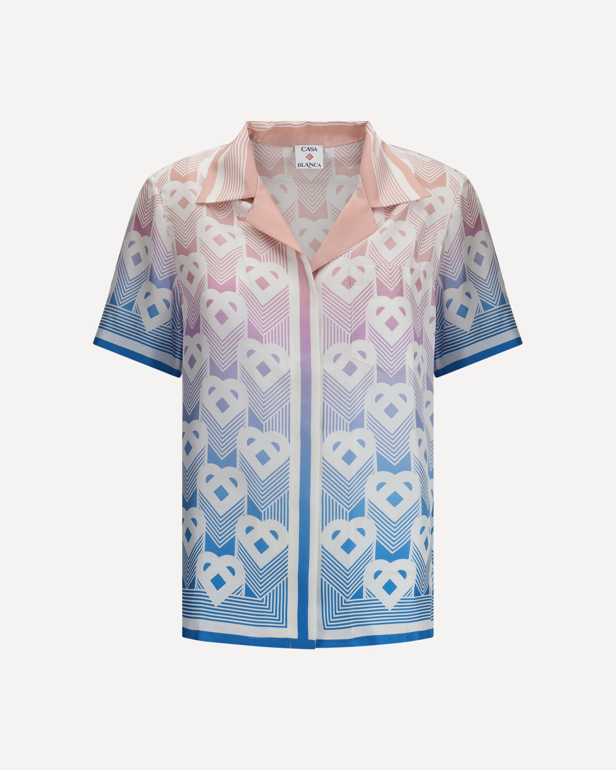 Silk Cuban Collar short sleeve Shirt - 1