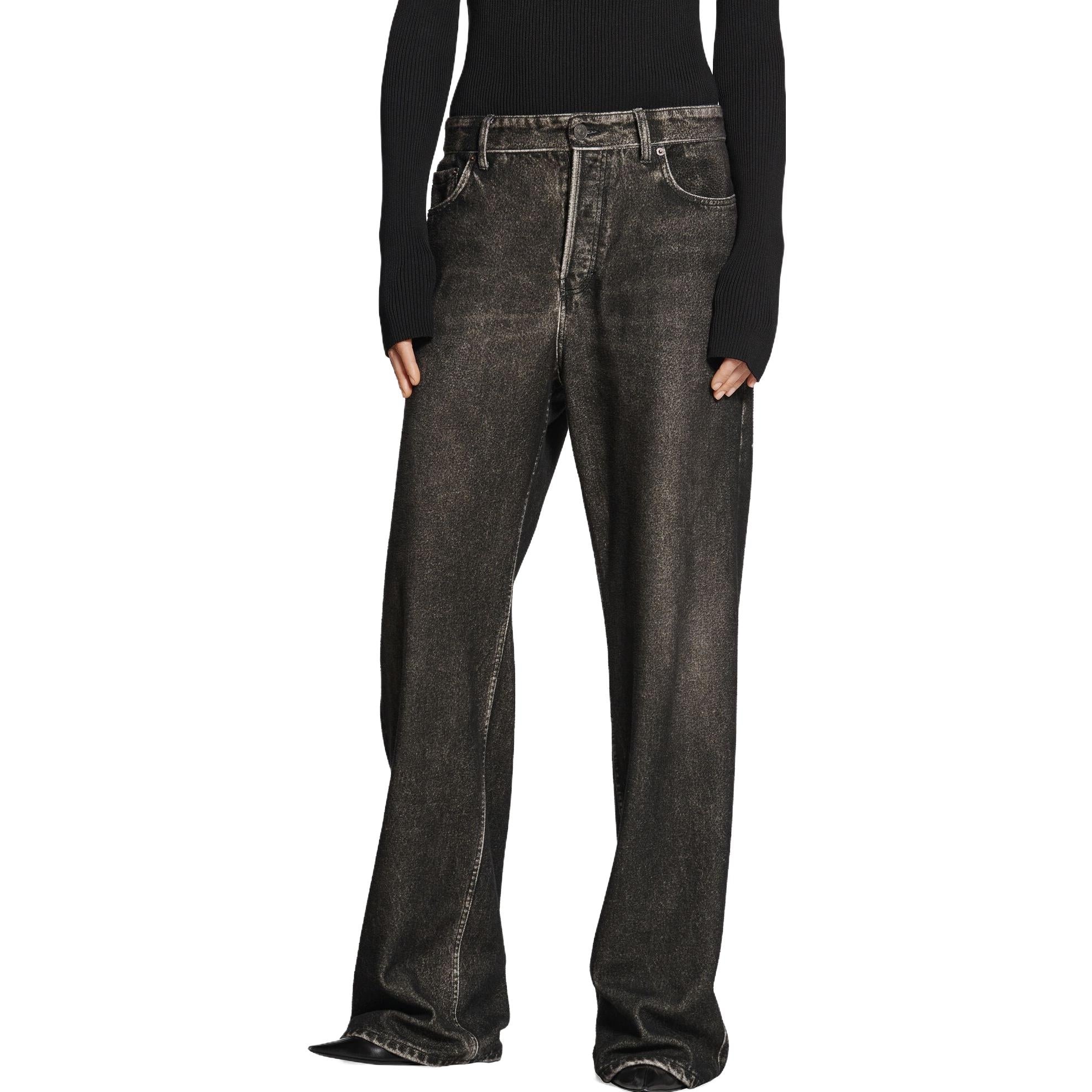 Balenciaga Denim Trompe L'oeil Pants 'Black' 751503TOL991000 - 6