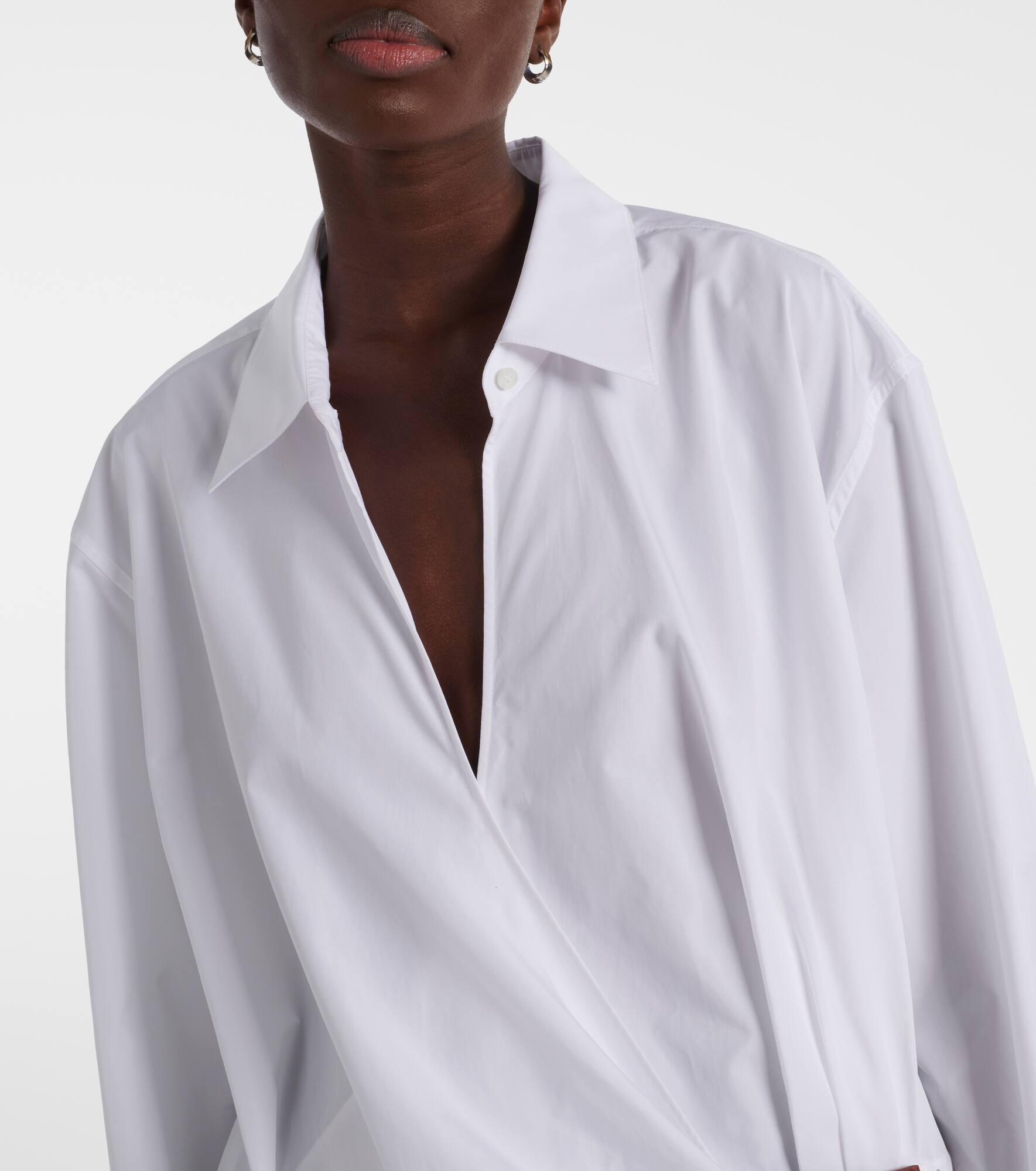 Draped cotton shirt - 4