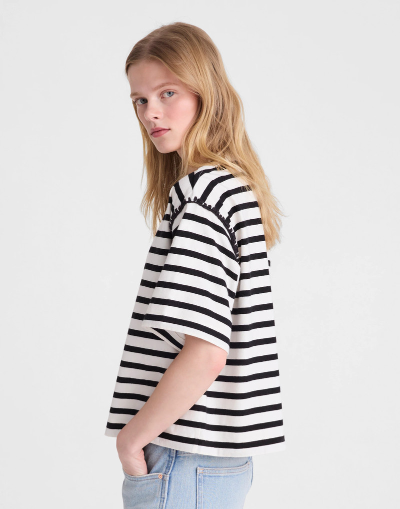 The Boxy Crop Tee in Allday Jersey 4