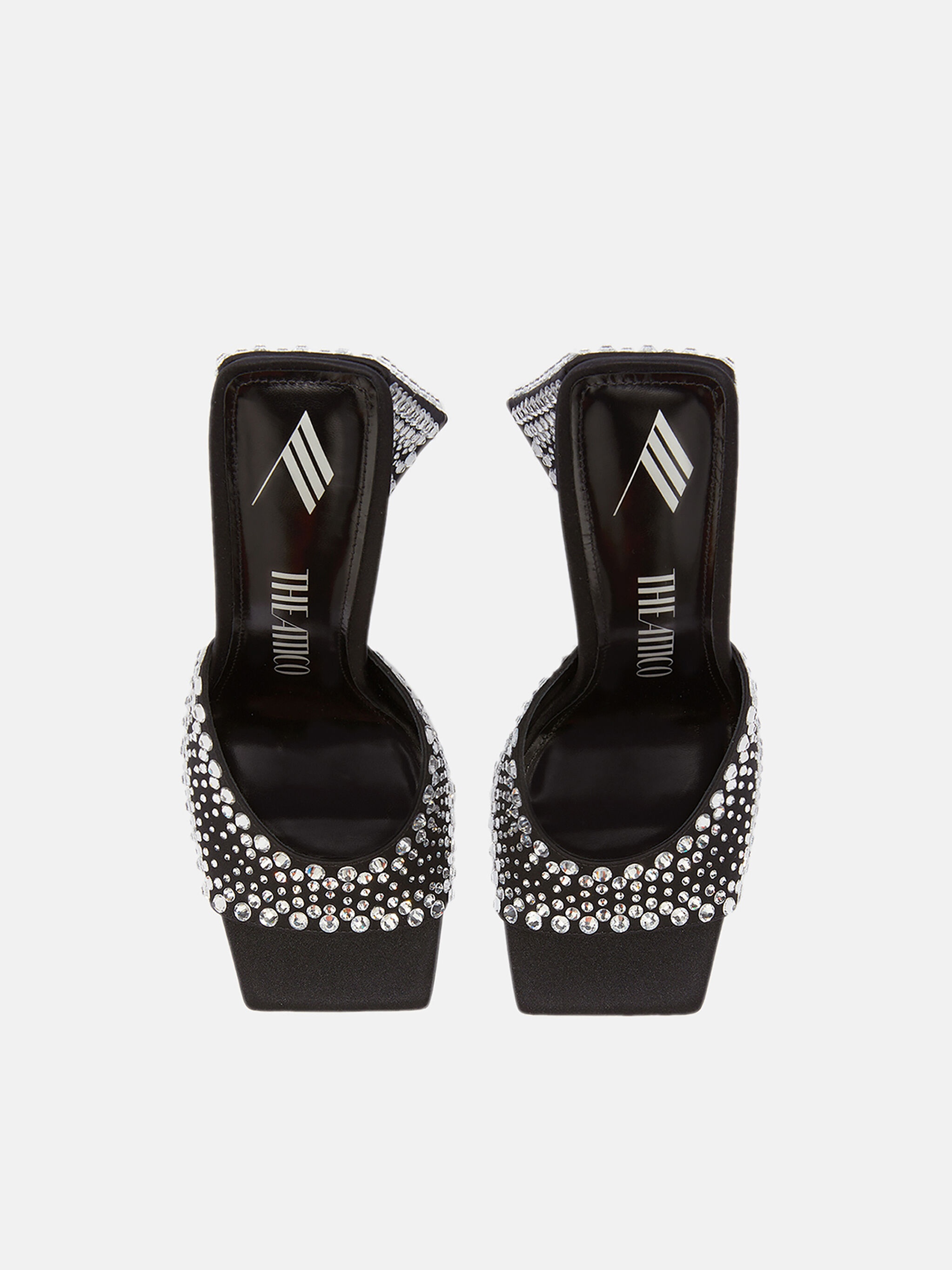 ''DEVON'' BLACK AND CRYSTAL MULE - 4