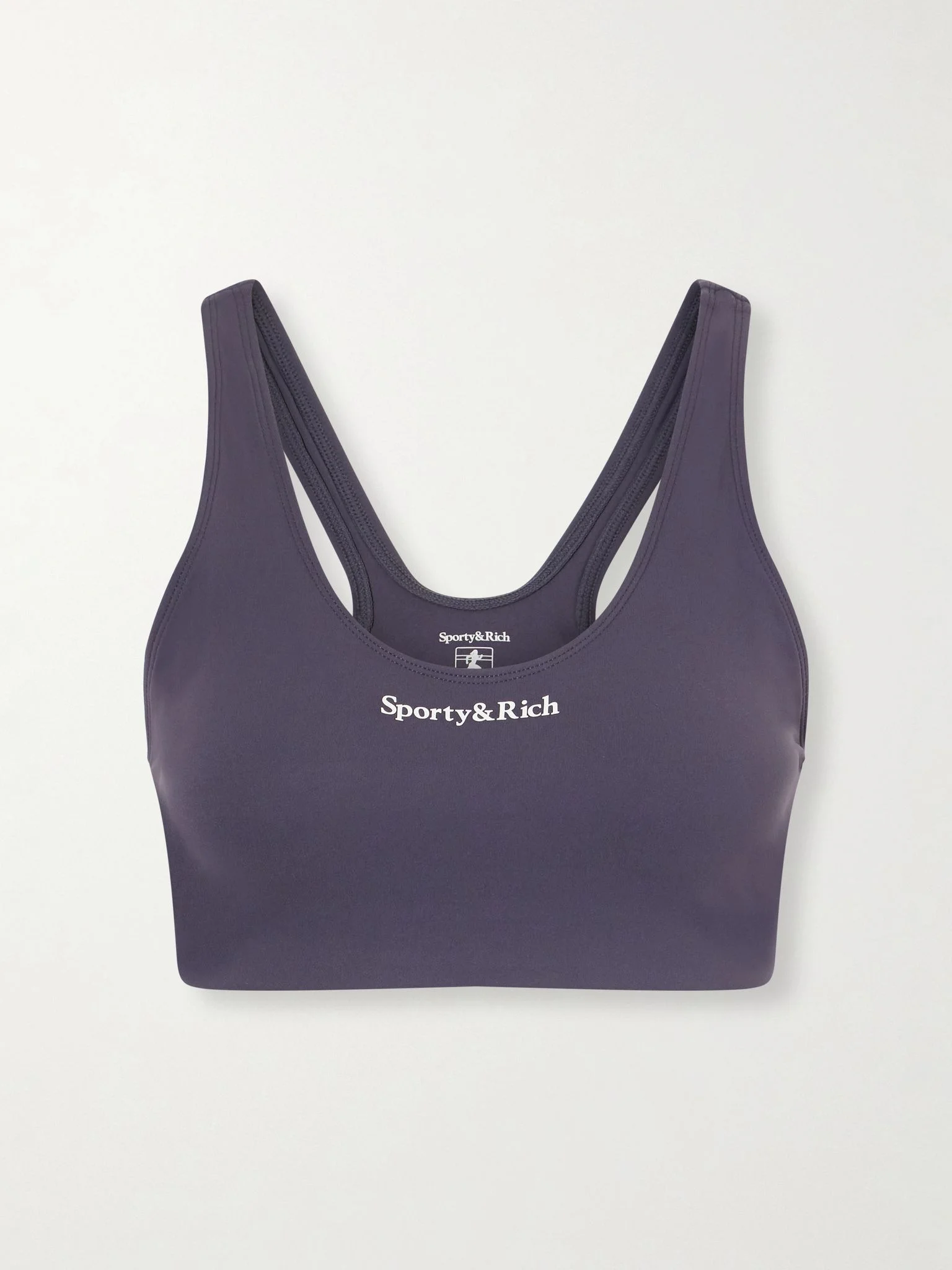 Logo-print stretch-jersey sports bra Gray - 1