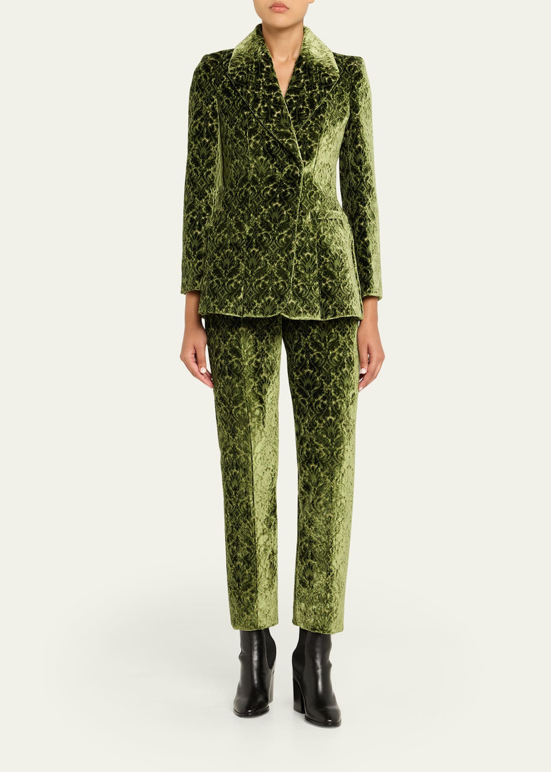Burberry Virginia Baroque Velvet Double-Breasted Jacket outlook