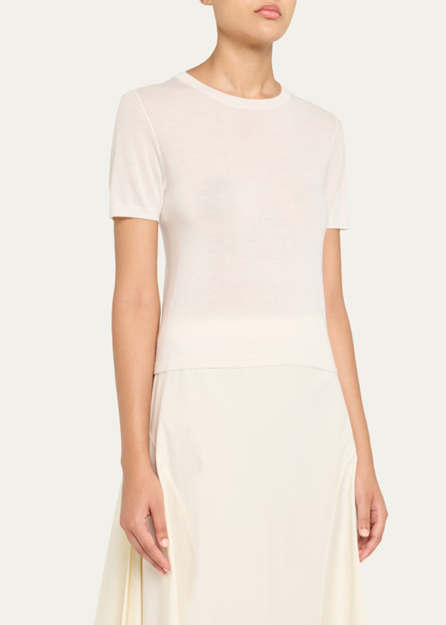 Delila Cashmere Crewneck T-Shirt - 4